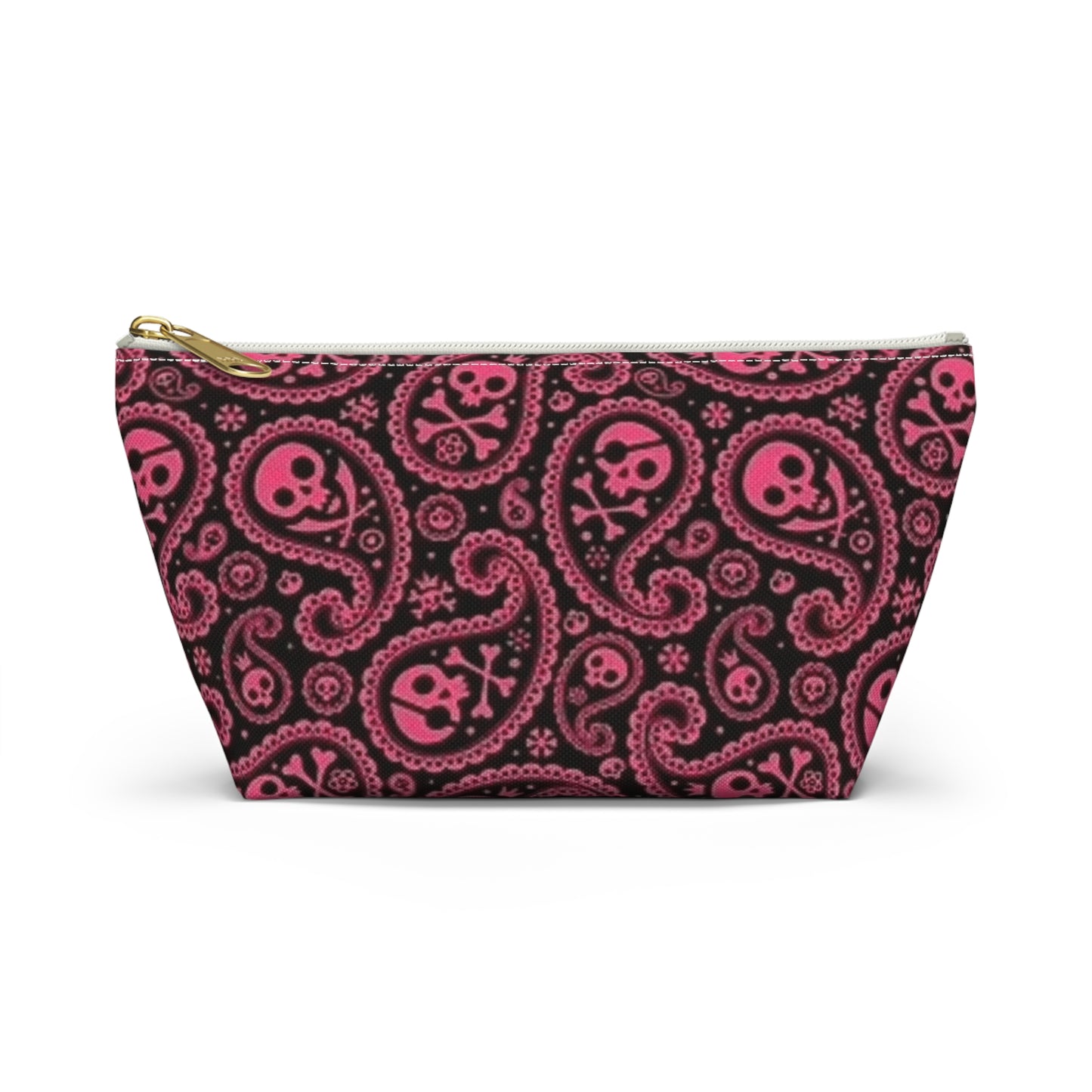 Morrocan All Over Print Travel Bag Multi Color Skulls Accessory Pouch w T-bottom