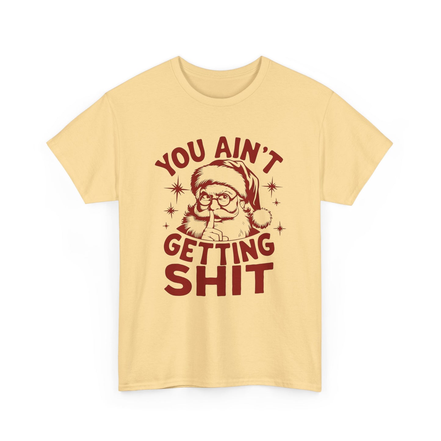 Santa Christmas Gifts Funny Jokes Graphic T Shirt Unisex Heavy Cotton Tee