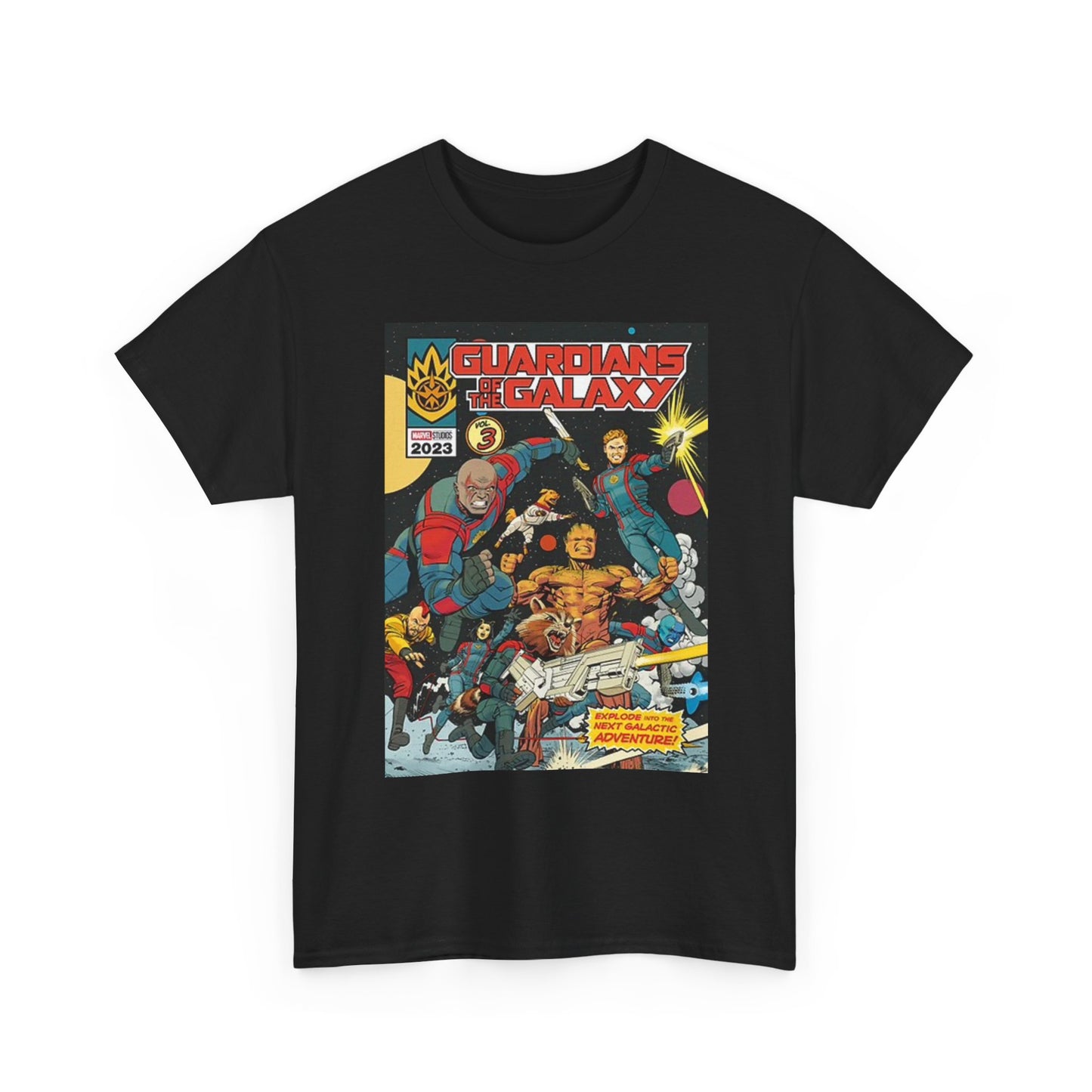 Galaxy Comic Graphic T Shirt Vintage Retro Unisex Heavy Cotton Tee