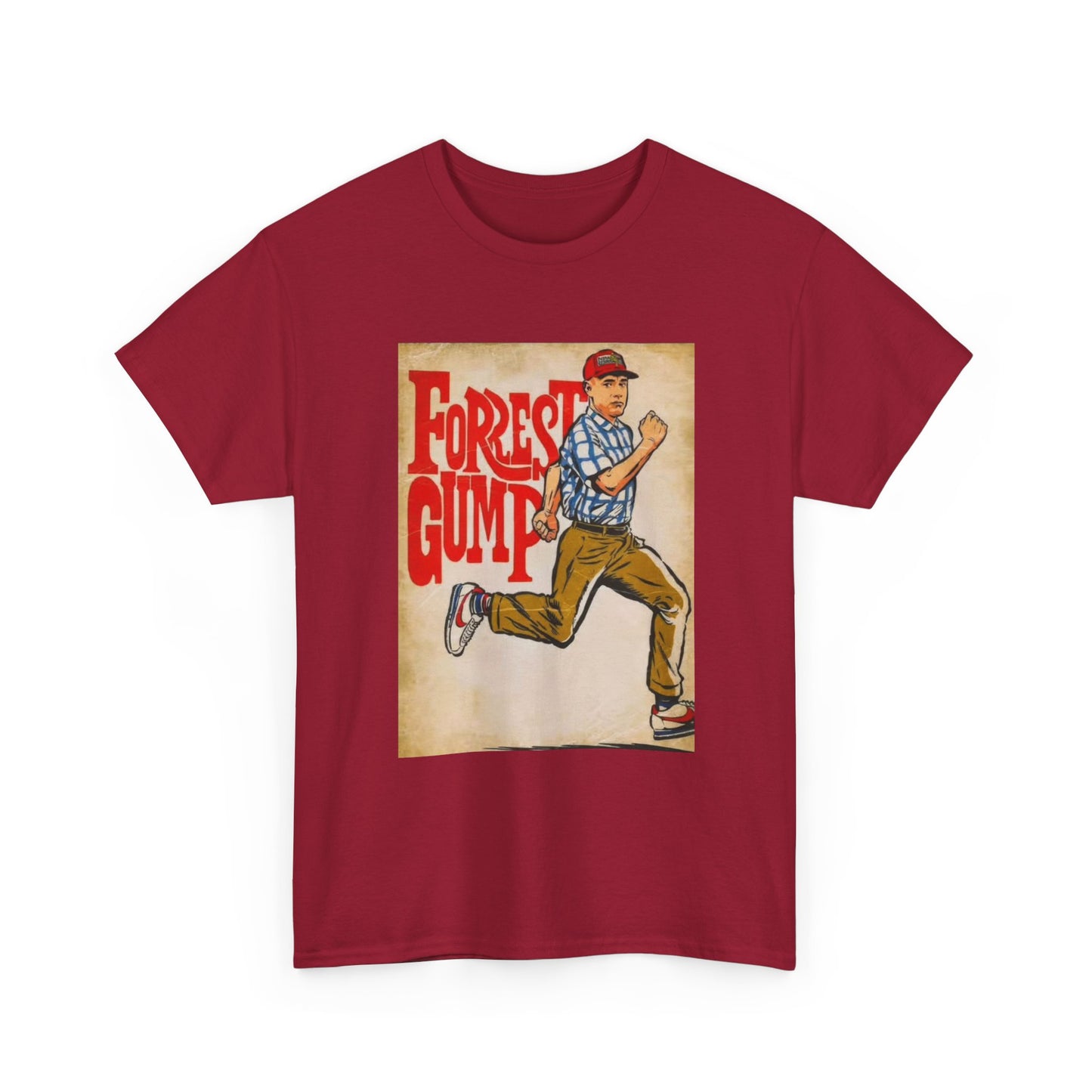 Forrest Gump Tshirt Vintage Retro Movie Poster Unisex Heavy Cotton Tee