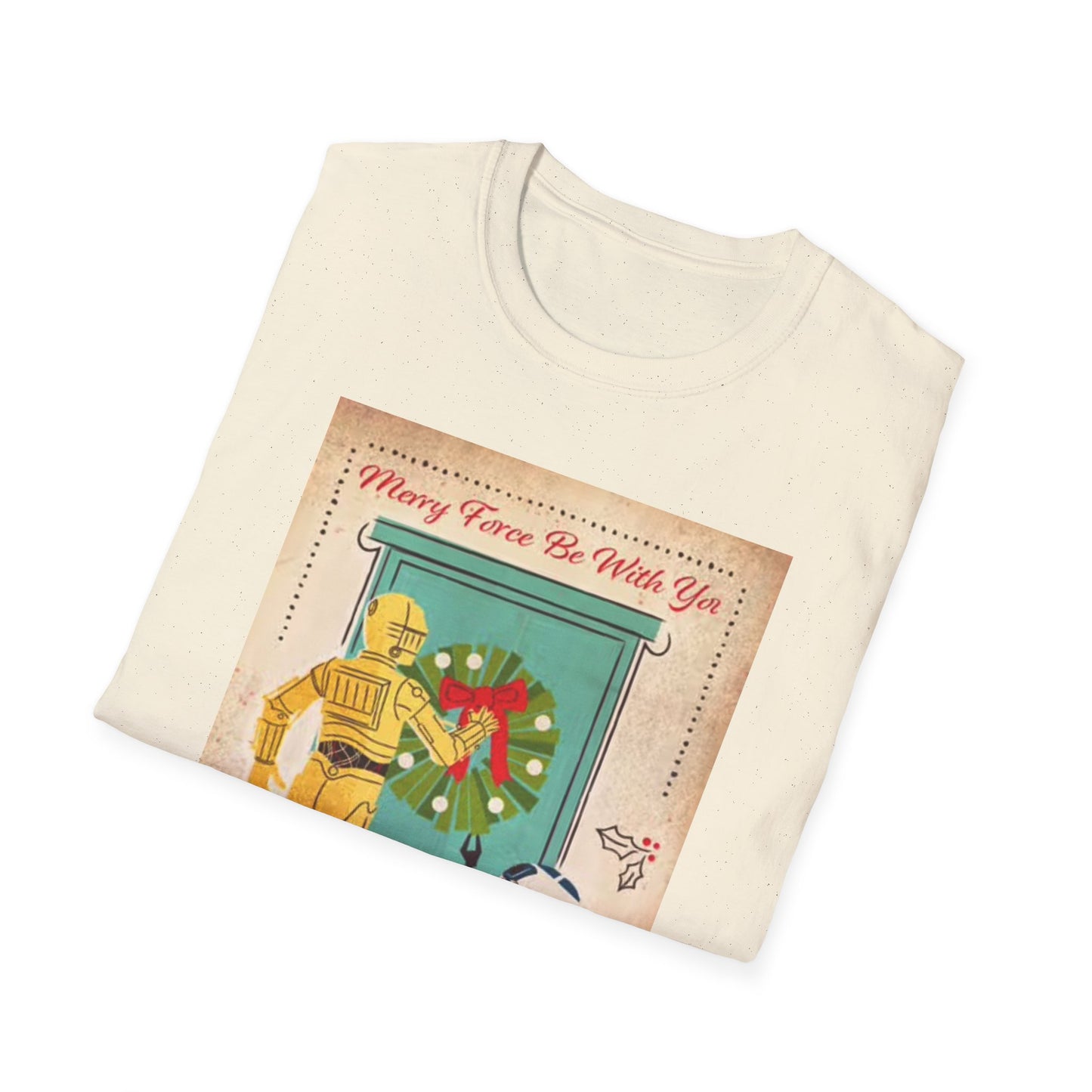Merry Force Be With You Graphic T Shirt Vintage Star wars Christmas holidays