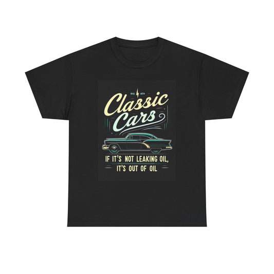Classic Car Shirt Mechanic Dad Gift Graphic Unisex Heavy Cotton Tee