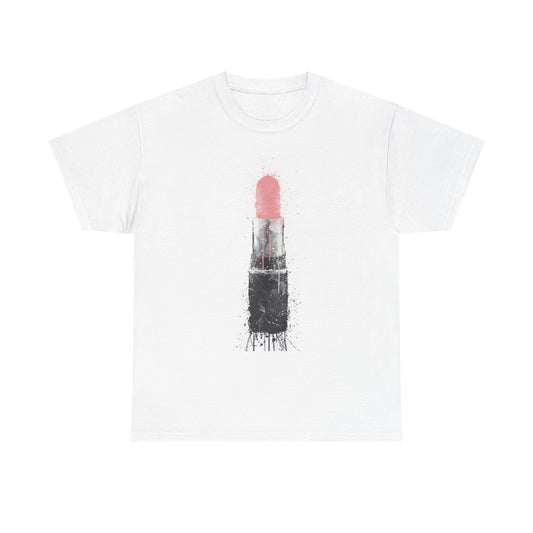 Pink Lipstick Graphic T Shirt Makeup Unisex Heavy Cotton Tee