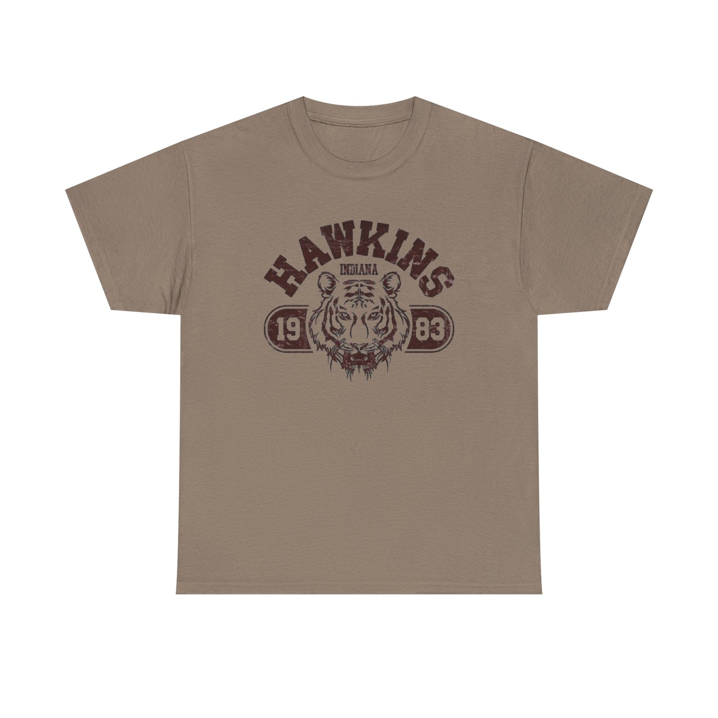 Hawkins Indiana Retro TV Graphic T Shirt Unisex Heavy Cotton Tee