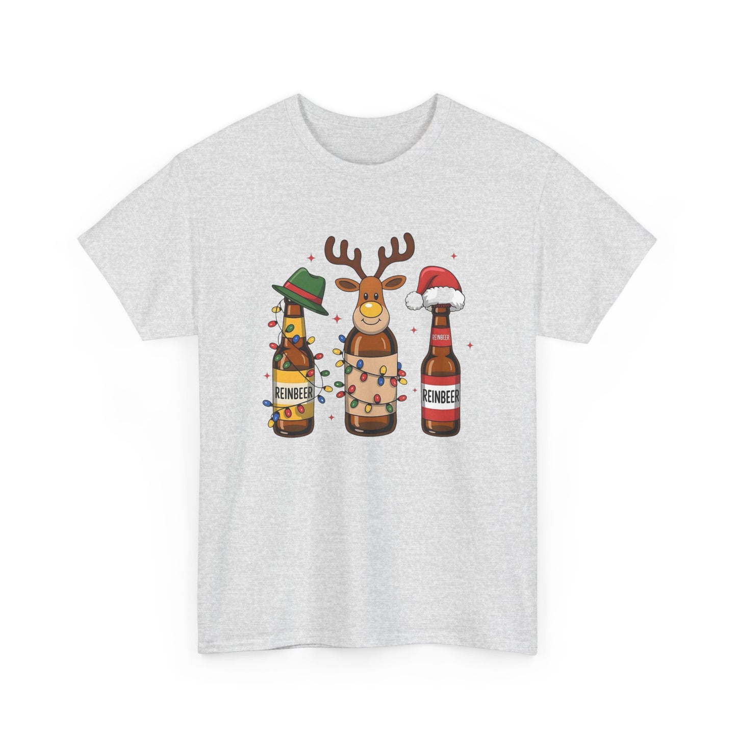 Christmas Beers Reindeer Graphic T Shirt NEW ADULT