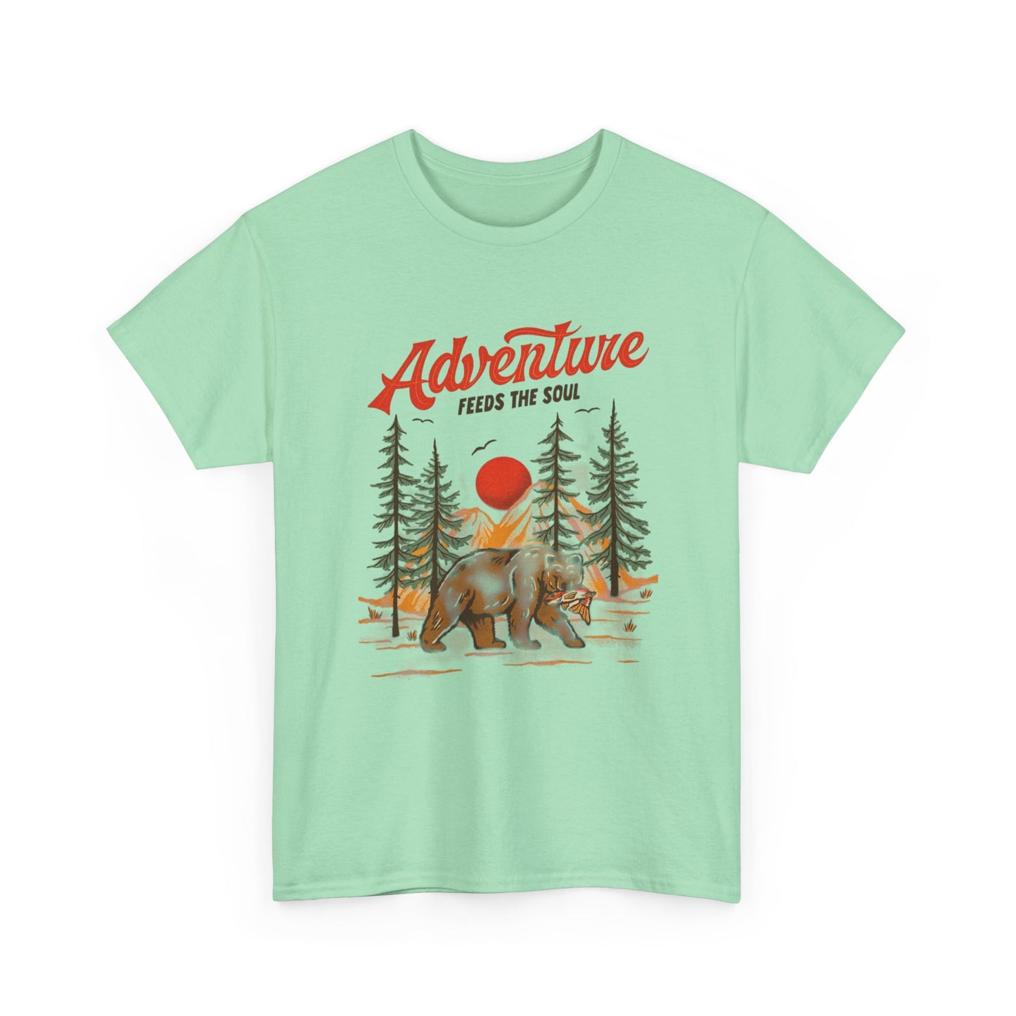 Adventure Feeds The Soul Graphic T Shirt Unisex Heavy Cotton Tee