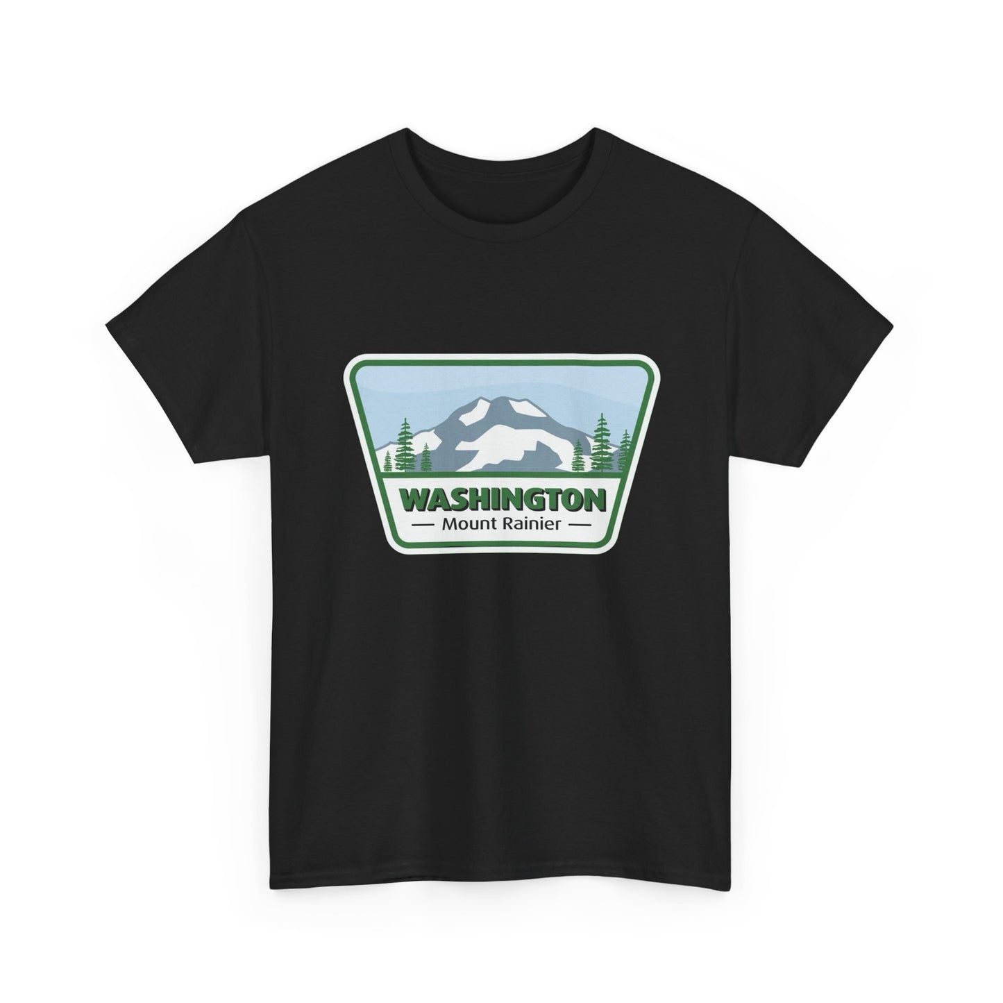 Washington Mount Rainier Graphic T Shirt ADULT NEW Unisex Heavy Cotton Tee
