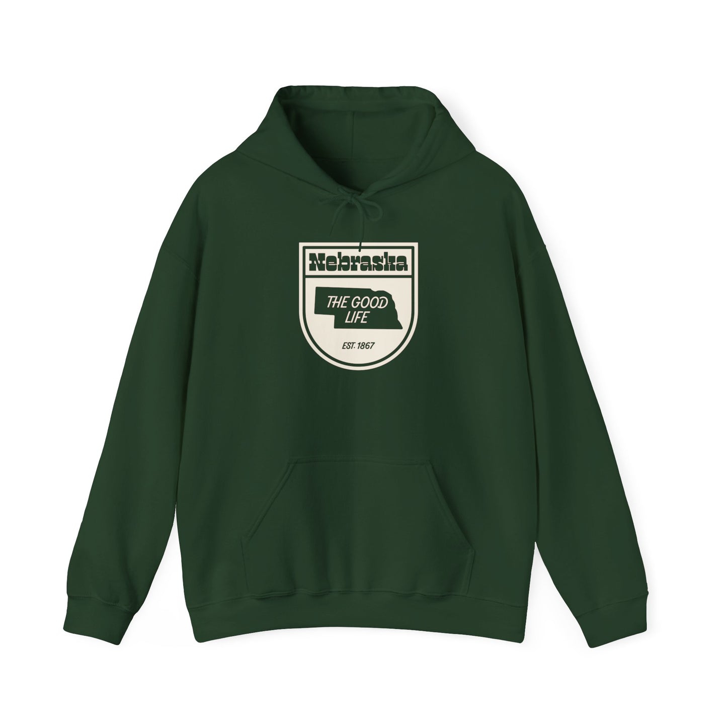 Nebraska The Good Life Hoodie NEW ADULT Unisex Hooded Sweatshirt
