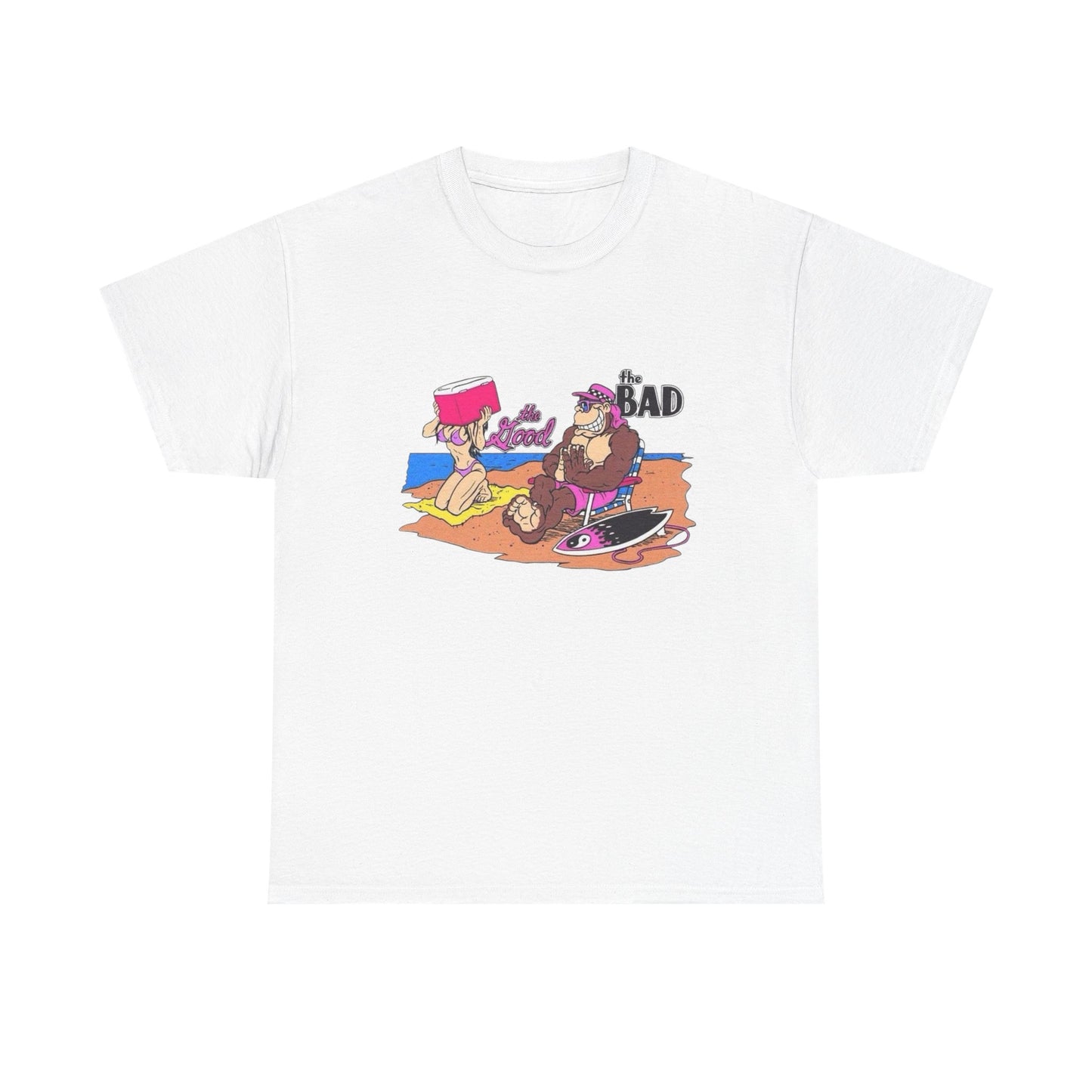 The Bad The Good Beach Graphic T Shirt NEW Unisex Heavy Cotton Tee