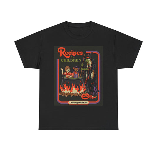 Funny Cooking Tshirt Vintage Scary horror graphic Unisex Heavy Cotton Tee