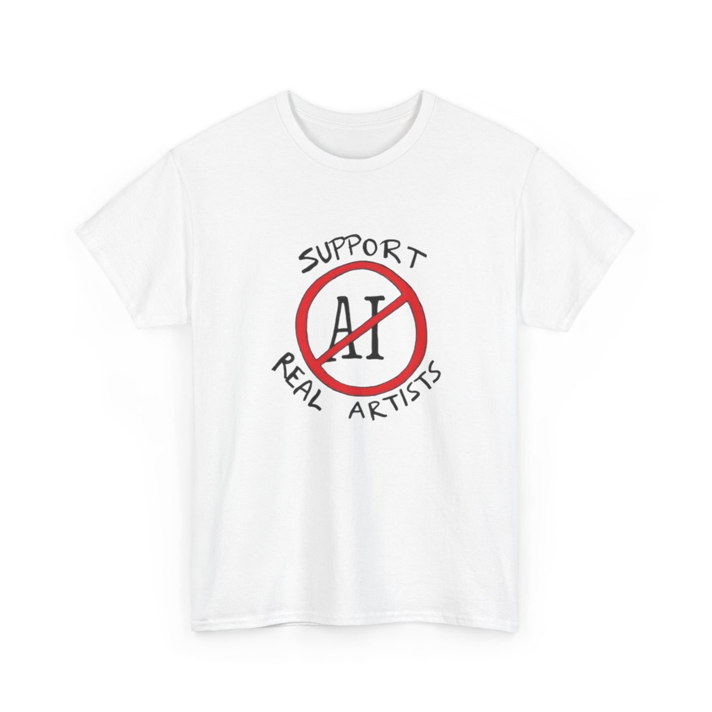 Ban Artificial Intelligence Graphic T Shirt NEW Adult Unisex Heavy Cotton Tee