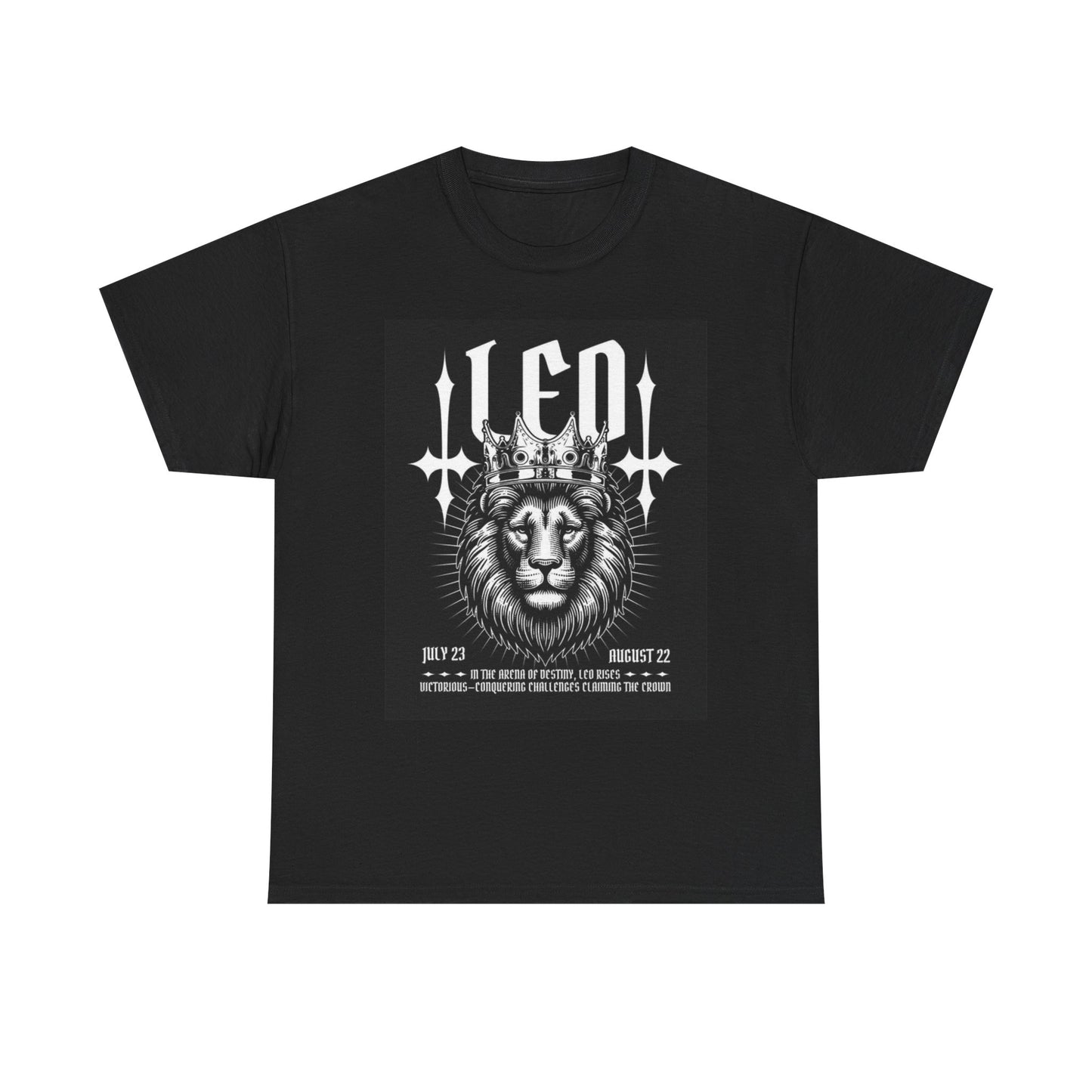 Leo Zodiac Astrology Sign Graphic T Shirt Unisex Heavy Cotton Tee New