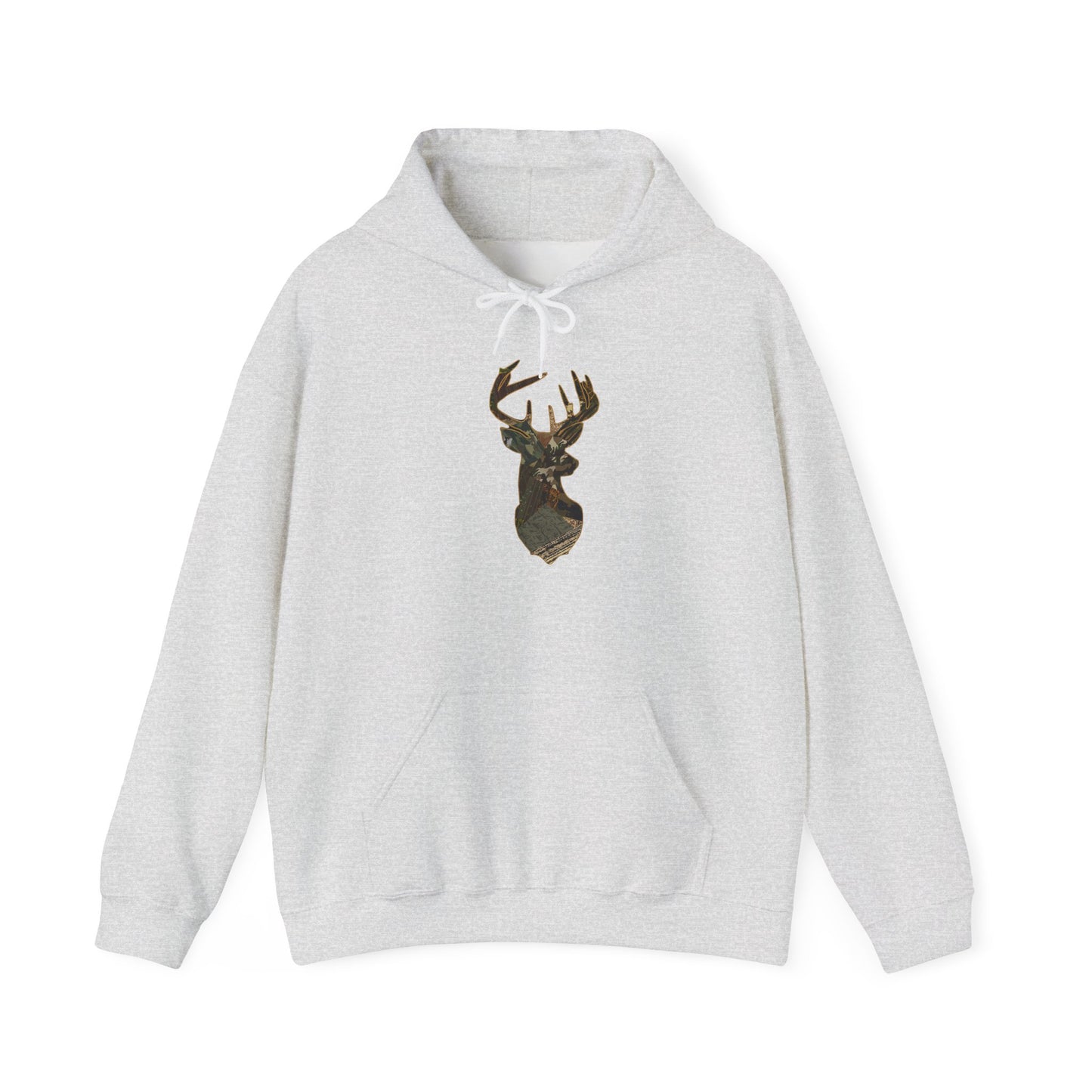 Camo Deer Buck Hunting Outdoors Graphic Hoodie Heavy Blend™ Hooded Sweatshirt