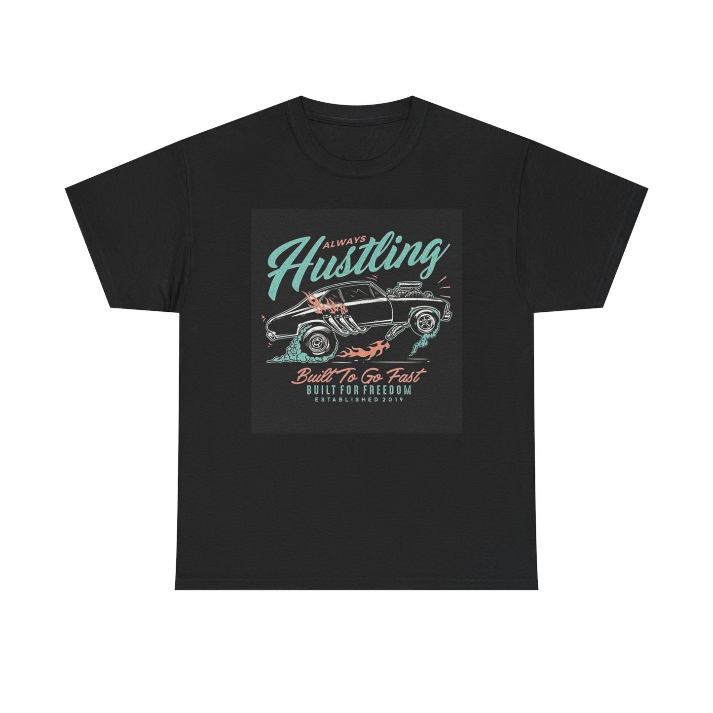 Always Hustling Graphic Shirt American Muscle Cars Unisex Heavy Cotton Tee