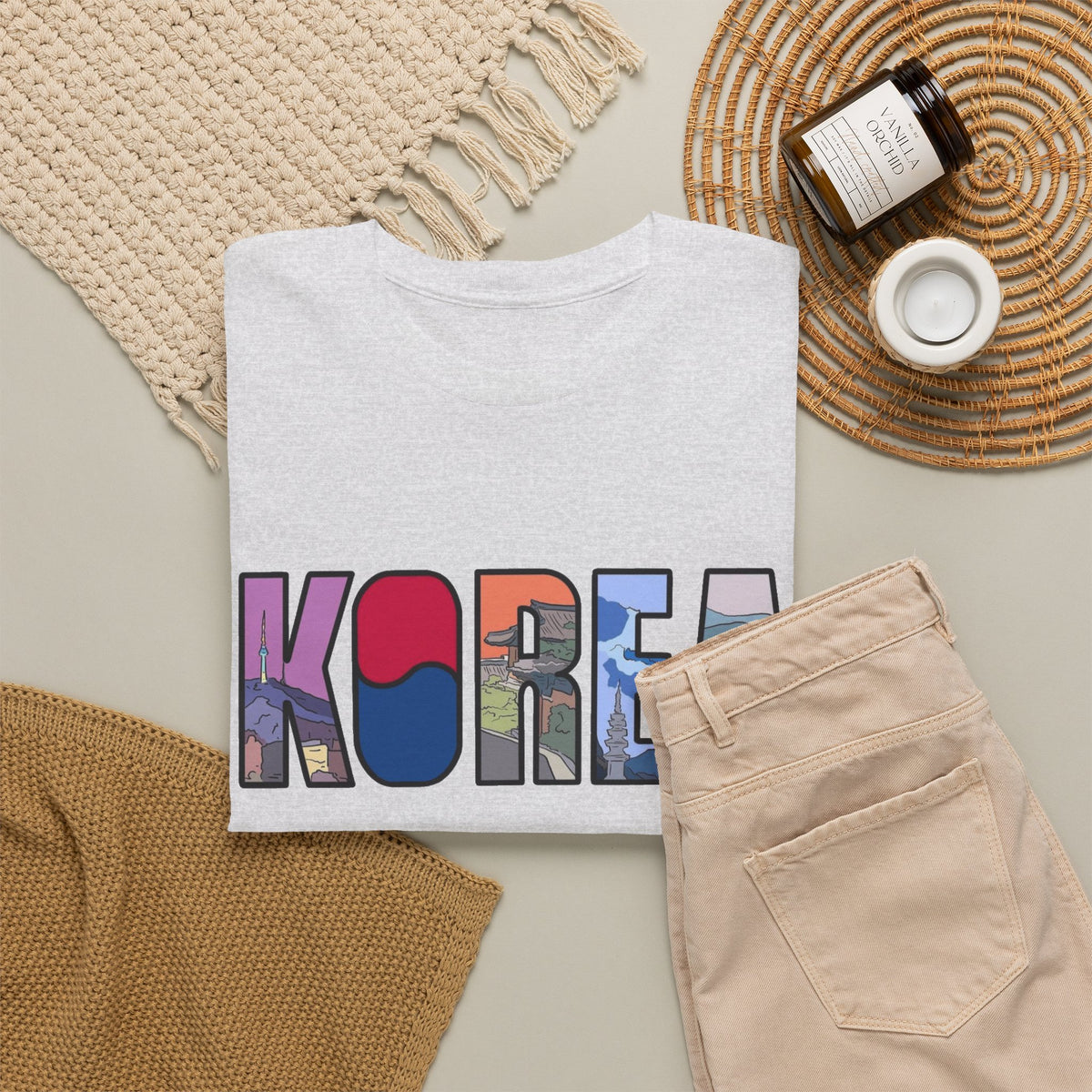 Korea Graphic T Shirt Men's Korean Heavy Cotton Tee