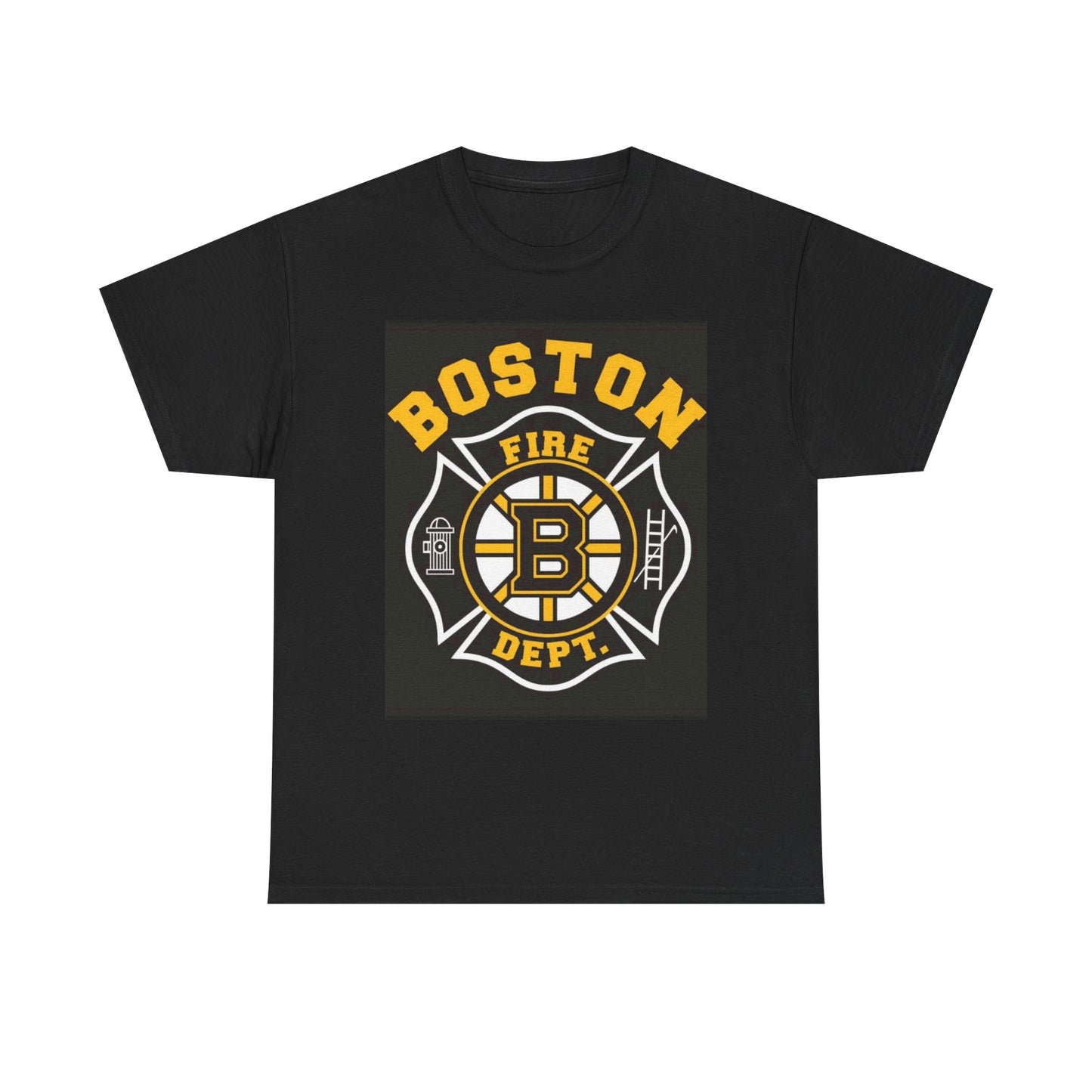 Boston Bruins Fire Department Graphic T Shirt Unisex Heavy Cotton Tee