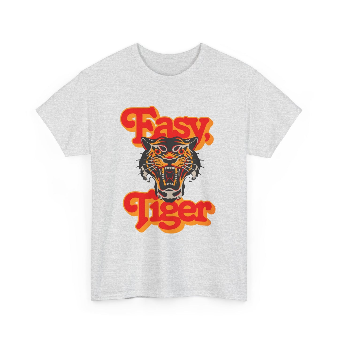 Easy Tiger Retro 70's Classic Graphic T Shirt Regular Men's Heavy Cotton Tee