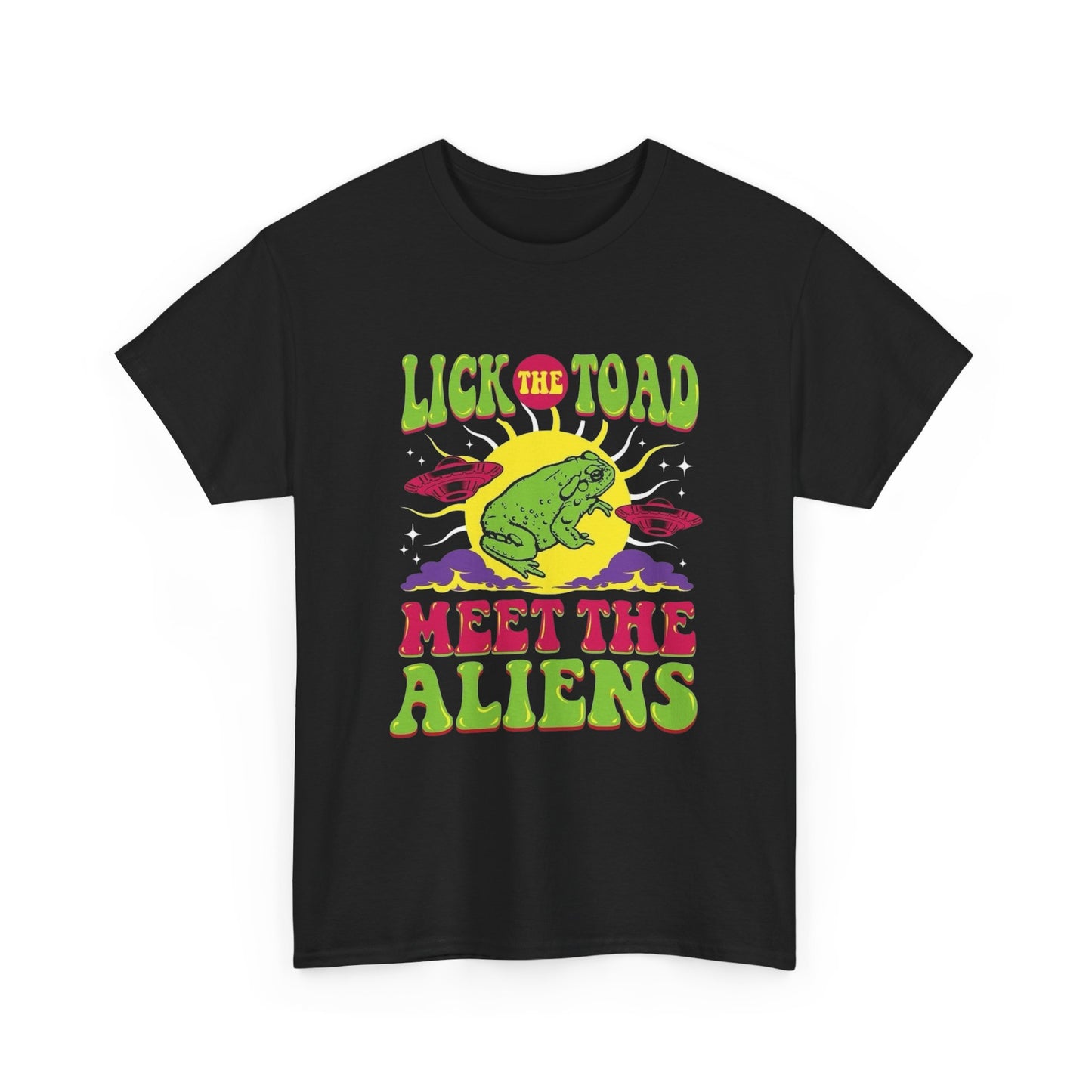 Lick The Toad Meet The Aliens Graphic T Shirt NEW ADULT Tee