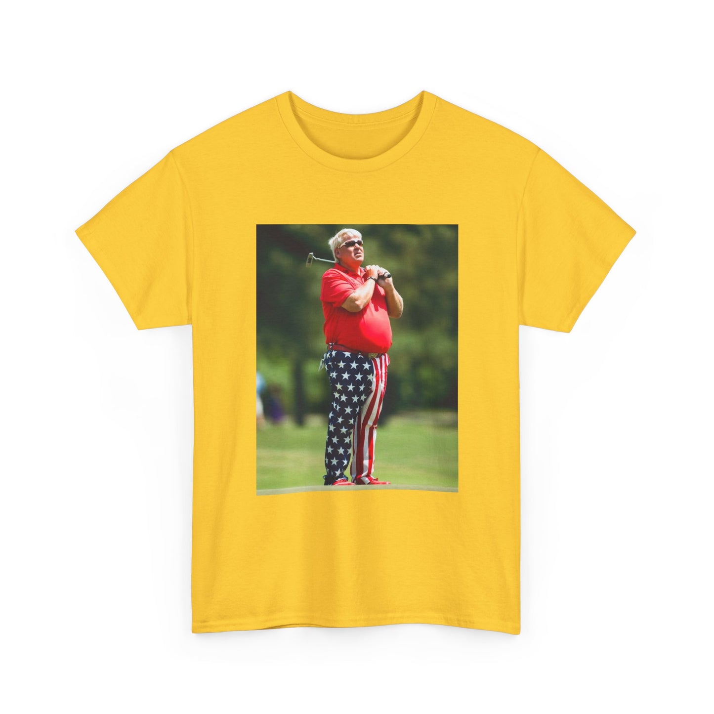 John Daly Tshirt Golf American Flag Masters Tiger woods Unisex Heavy Cotton Tee