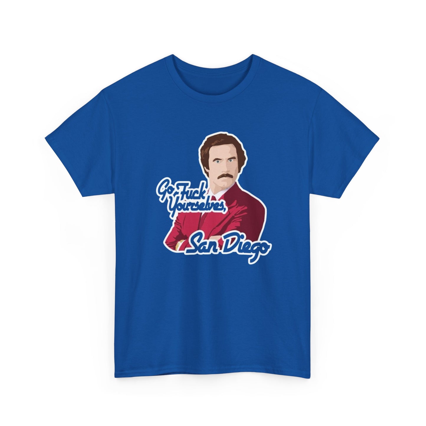 Anchorman Ron Burgundy San Diego Graphic T Shirt Unisex Heavy Cotton Tee