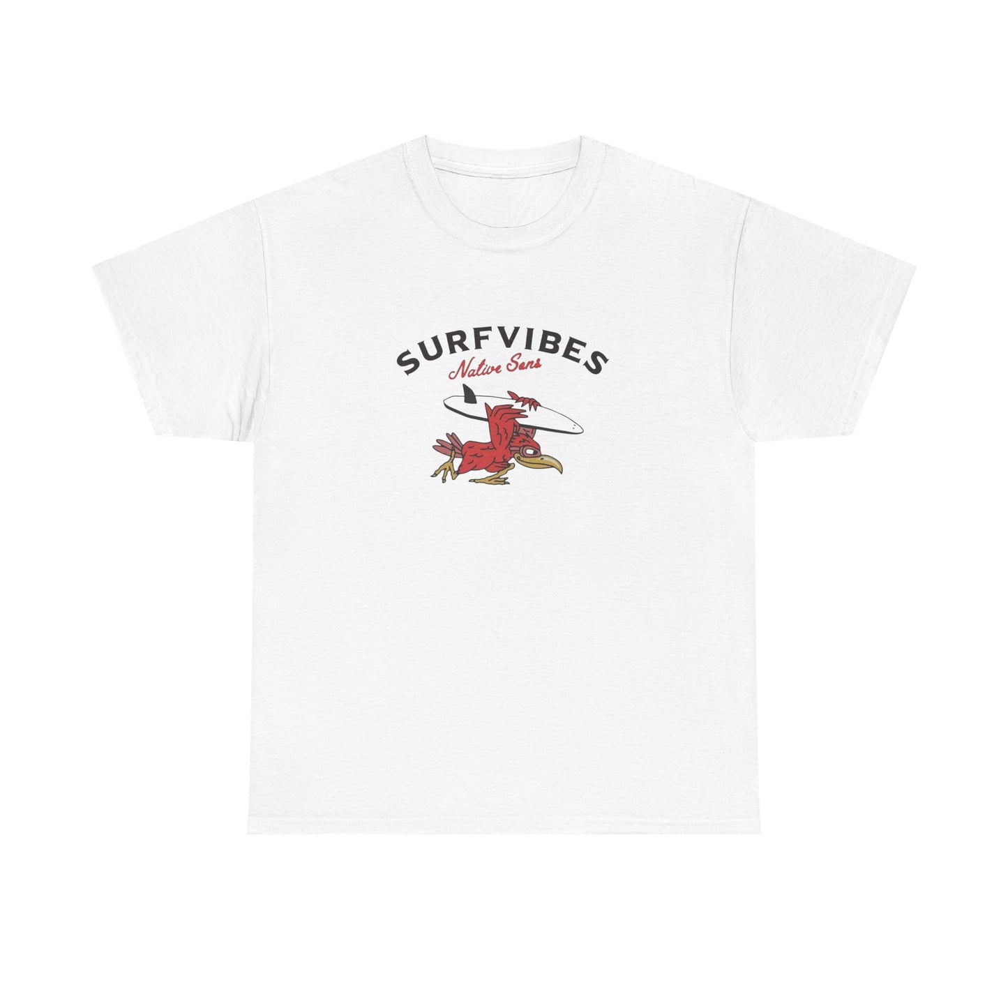 Surf Vibes Beach Retro Graphic T Shirt Unisex Heavy Cotton Tee New Gift