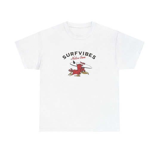 Surf Vibes Beach Retro Graphic T Shirt Unisex Heavy Cotton Tee New Gift