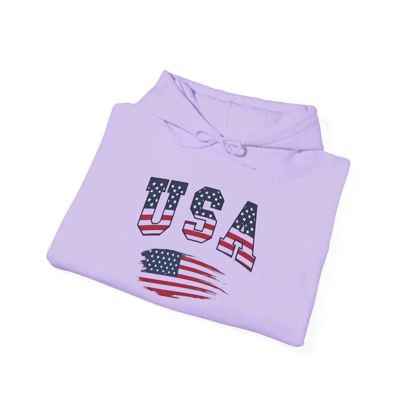 USA American Flag Graphic Hoodie Unisex Heavy Blend™ Hooded Sweatshirt