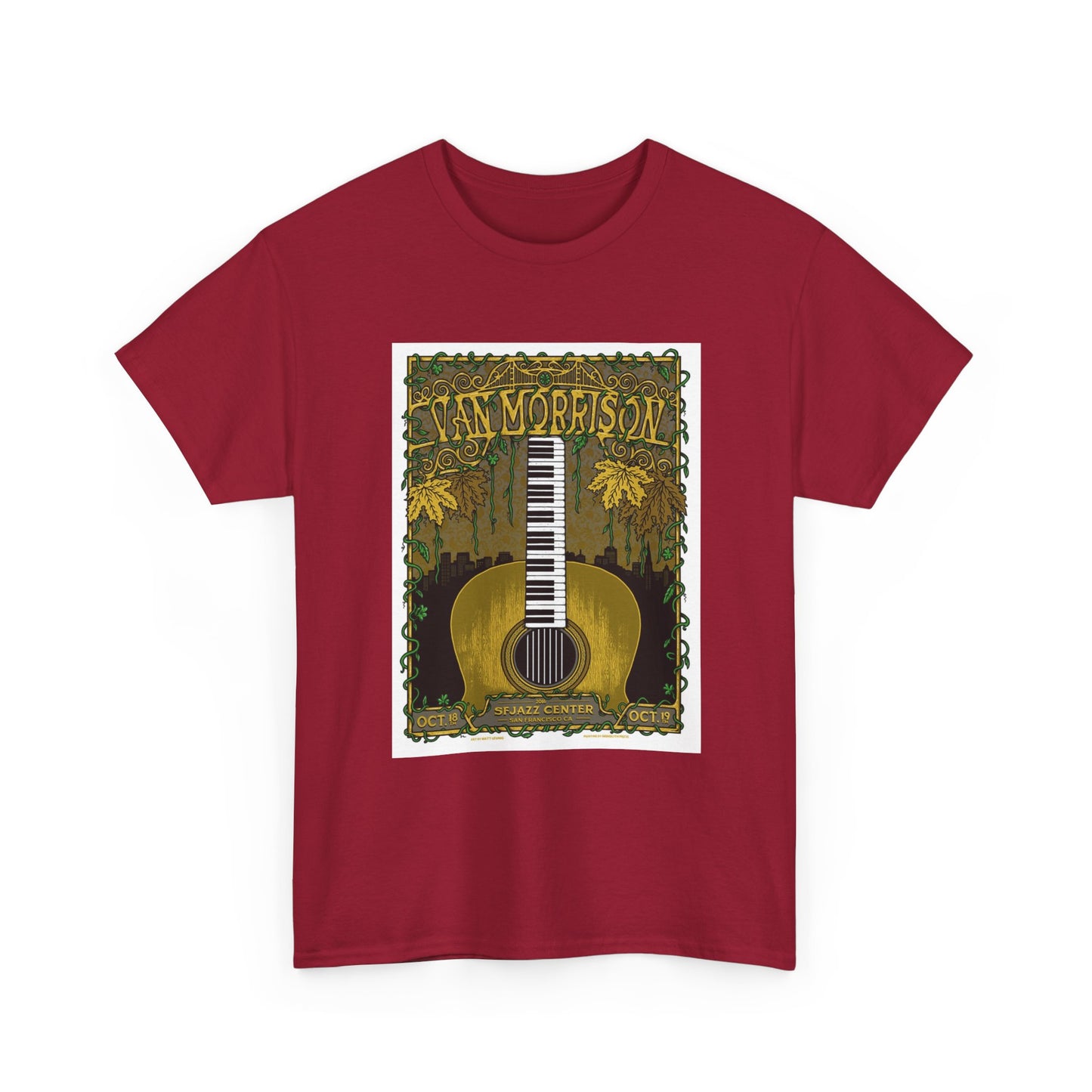 Van Morrison Tshirt Classic Rock Merch Graphic Retro Unisex Heavy Cotton Tee
