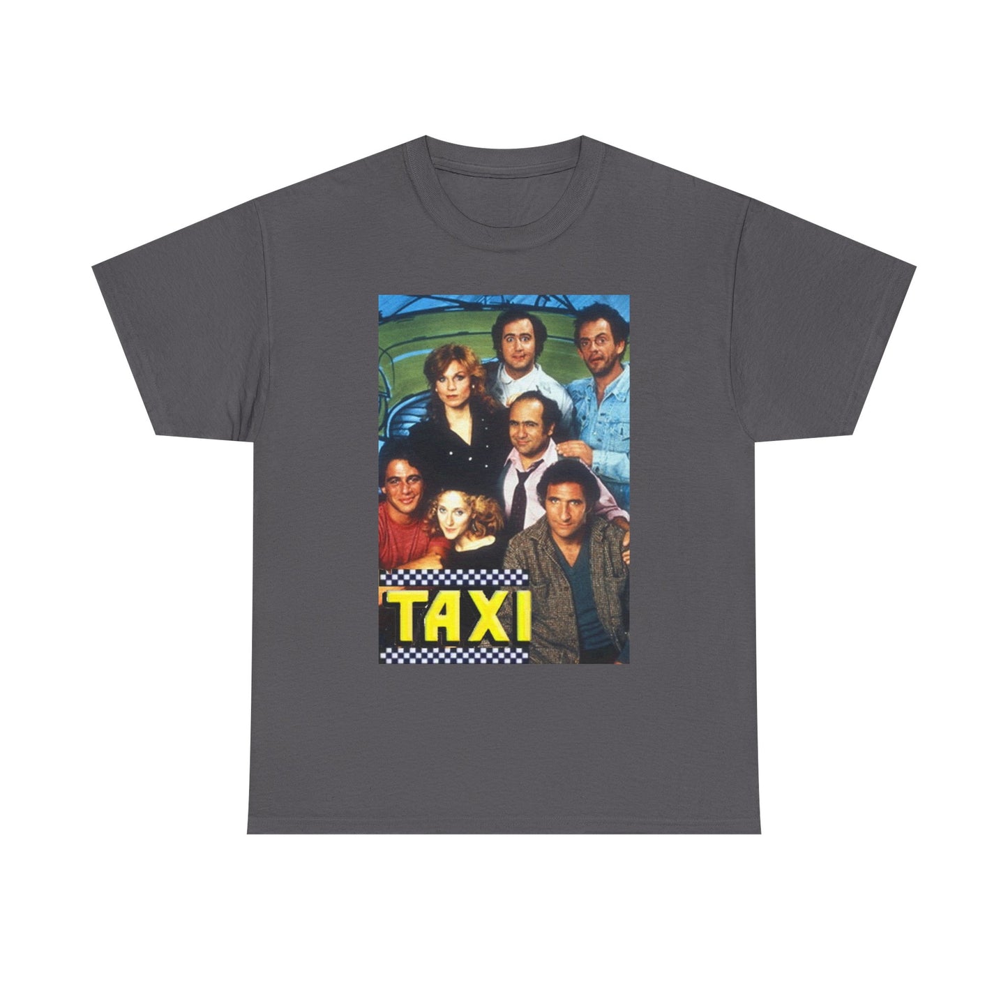 Taxi Graphic T Shirt Vintage Tv Show Comedy Retro Unisex Heavy Cotton Tee
