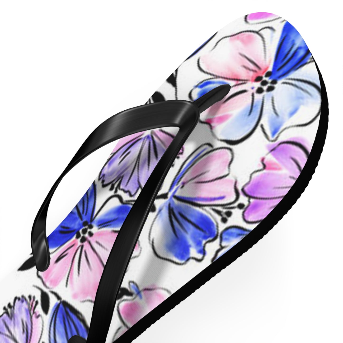 Blue Flowers Summer Sandals Summer Flip Flops Slides BRAND NEW
