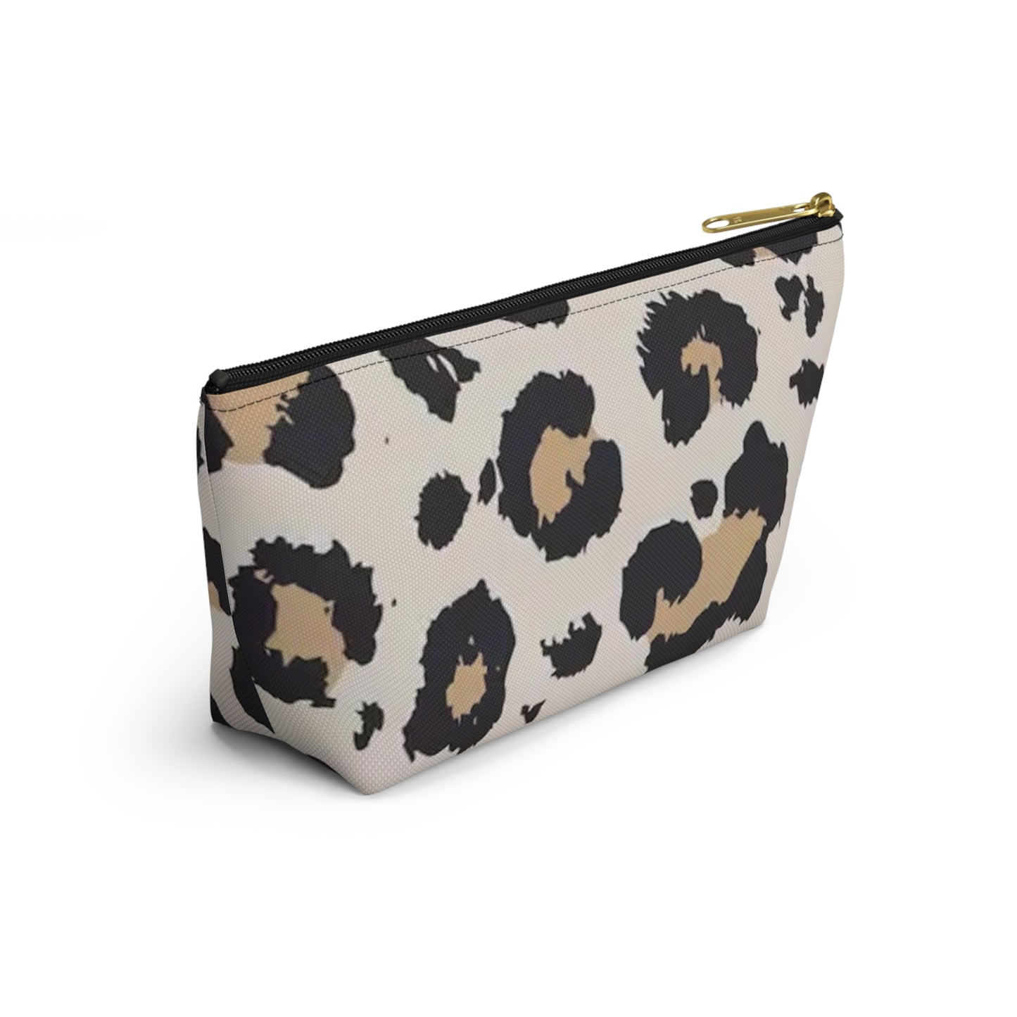 Leppard Print Animal FOUX Travel Bag Multi ColorAccessory Pouch w T-bottom