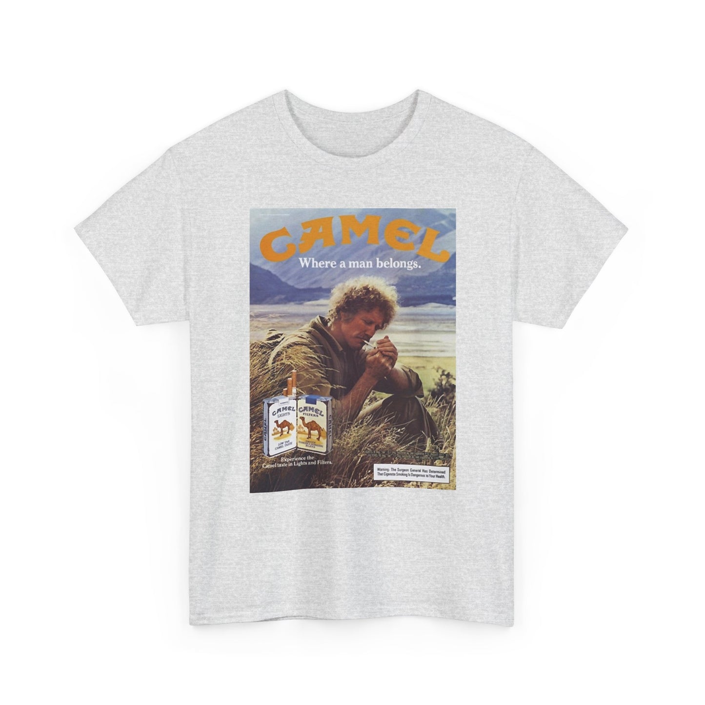 Joe Camel Cigarettes T-shirt Vintage Poster Retro Unisex Heavy Cotton Tee 1