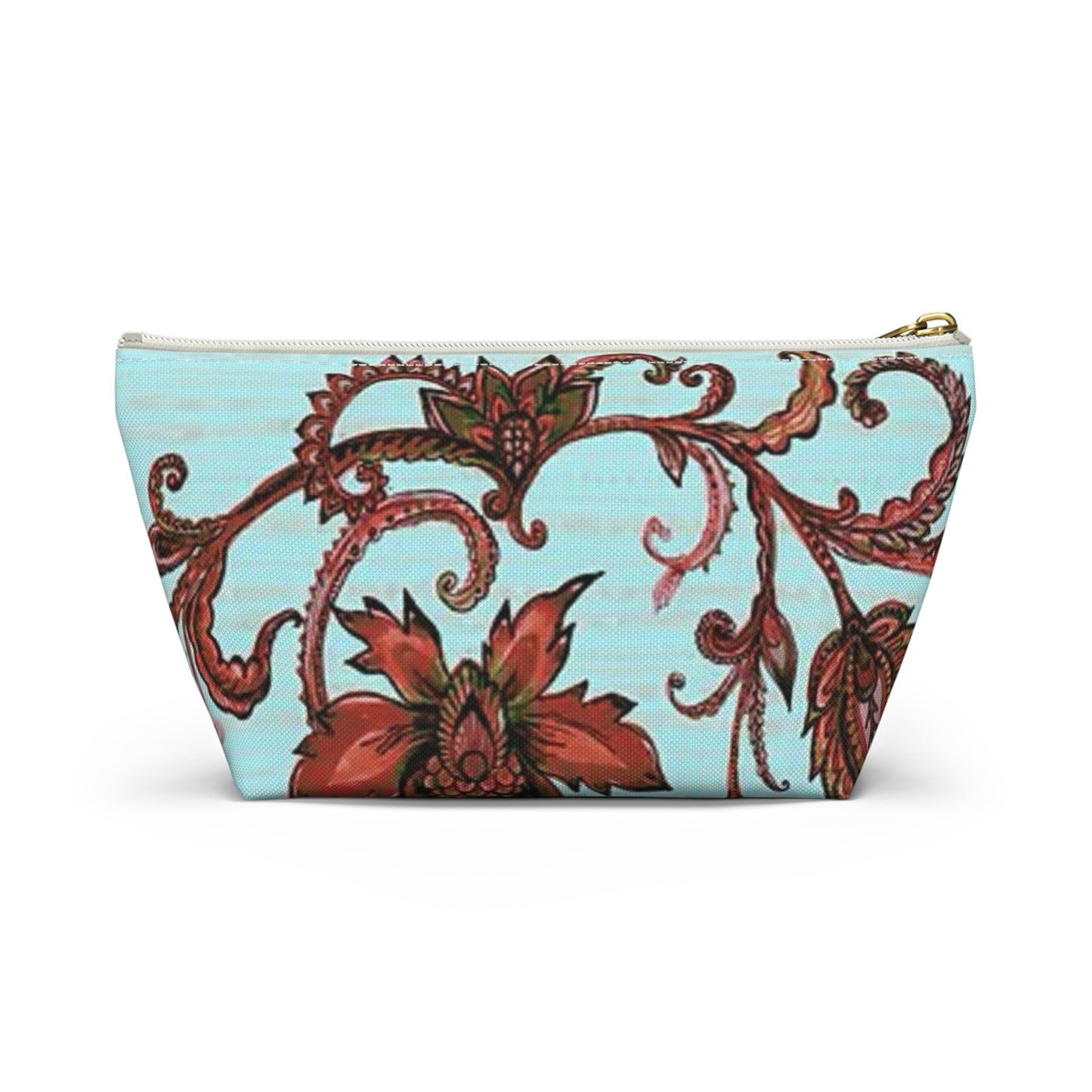 Floral Multi Color Blue Travel Bag Multi ColorAccessory Pouch w T-bottom