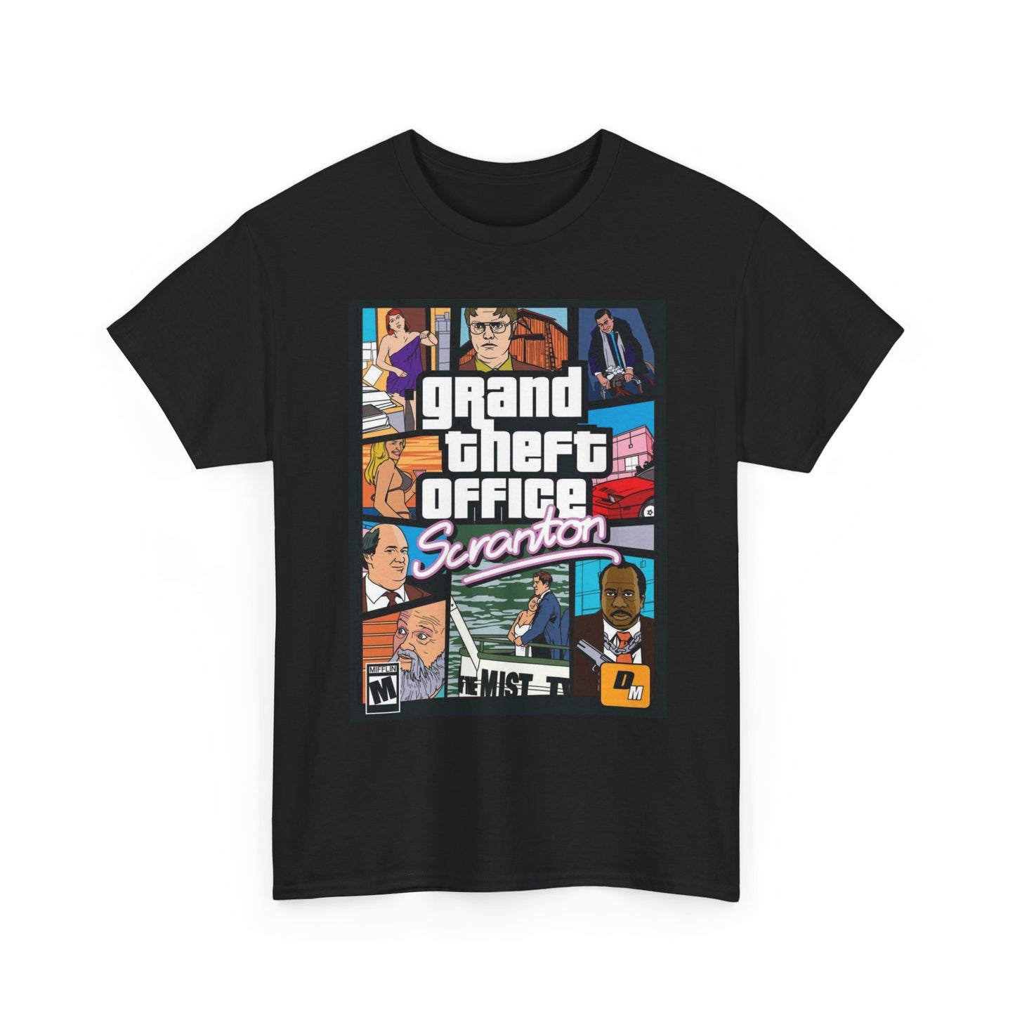 The Office GTA Graphic T Shirt Vintage Funny Retro Unisex Heavy Cotton Tee