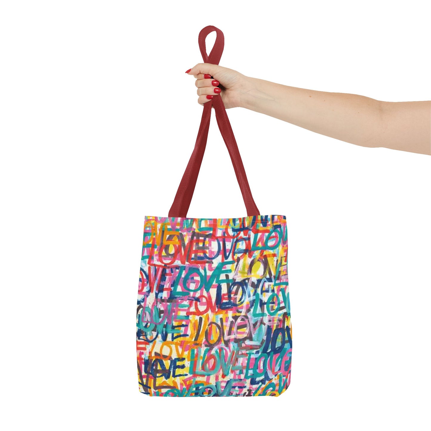 LOVE Multi Color BRAND NEW Modern Purse - Pocketbook - Travel Tote Bag (AOP)