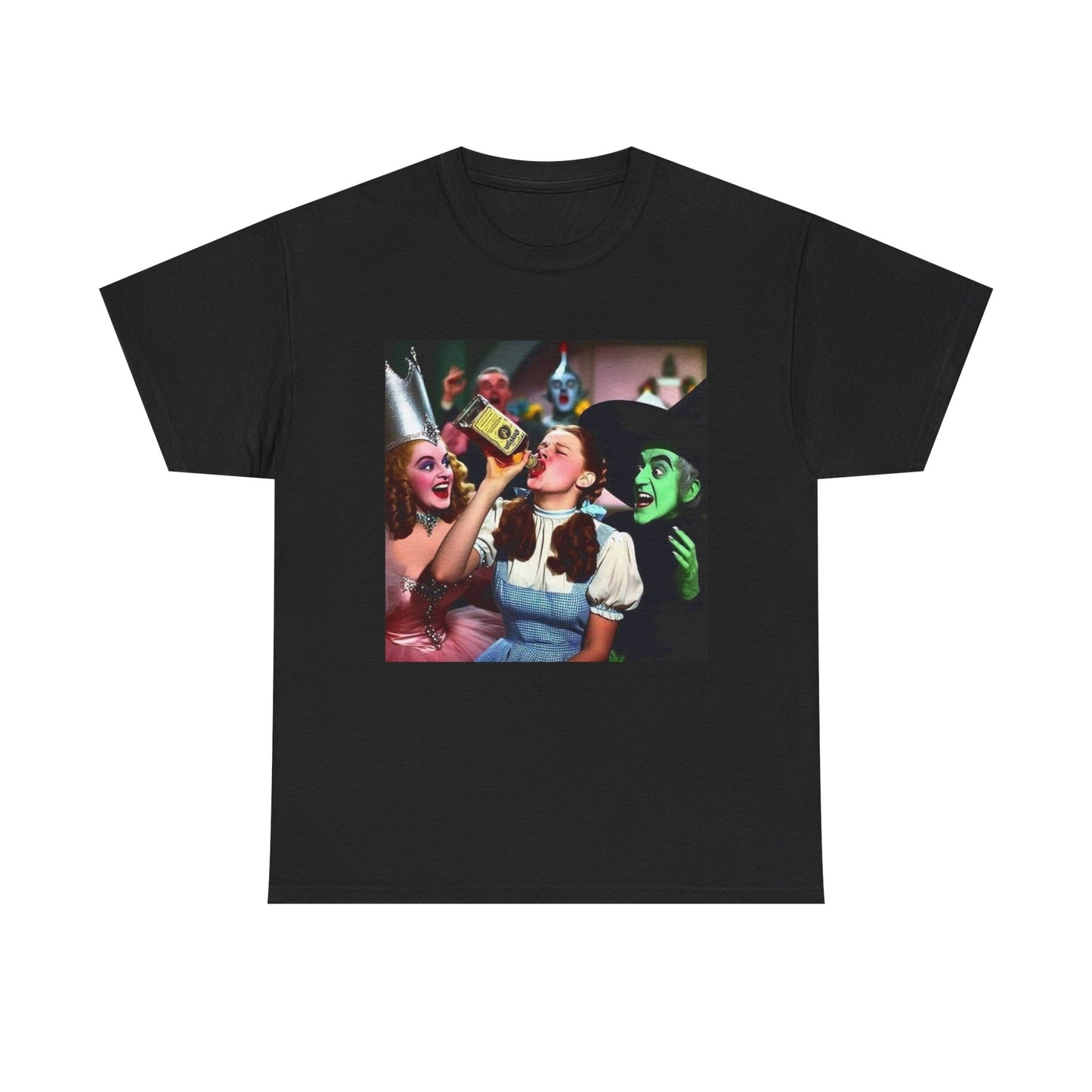 Funny Wizard Of Oz Boozing Graphic T Shirt NEW Adult Tee