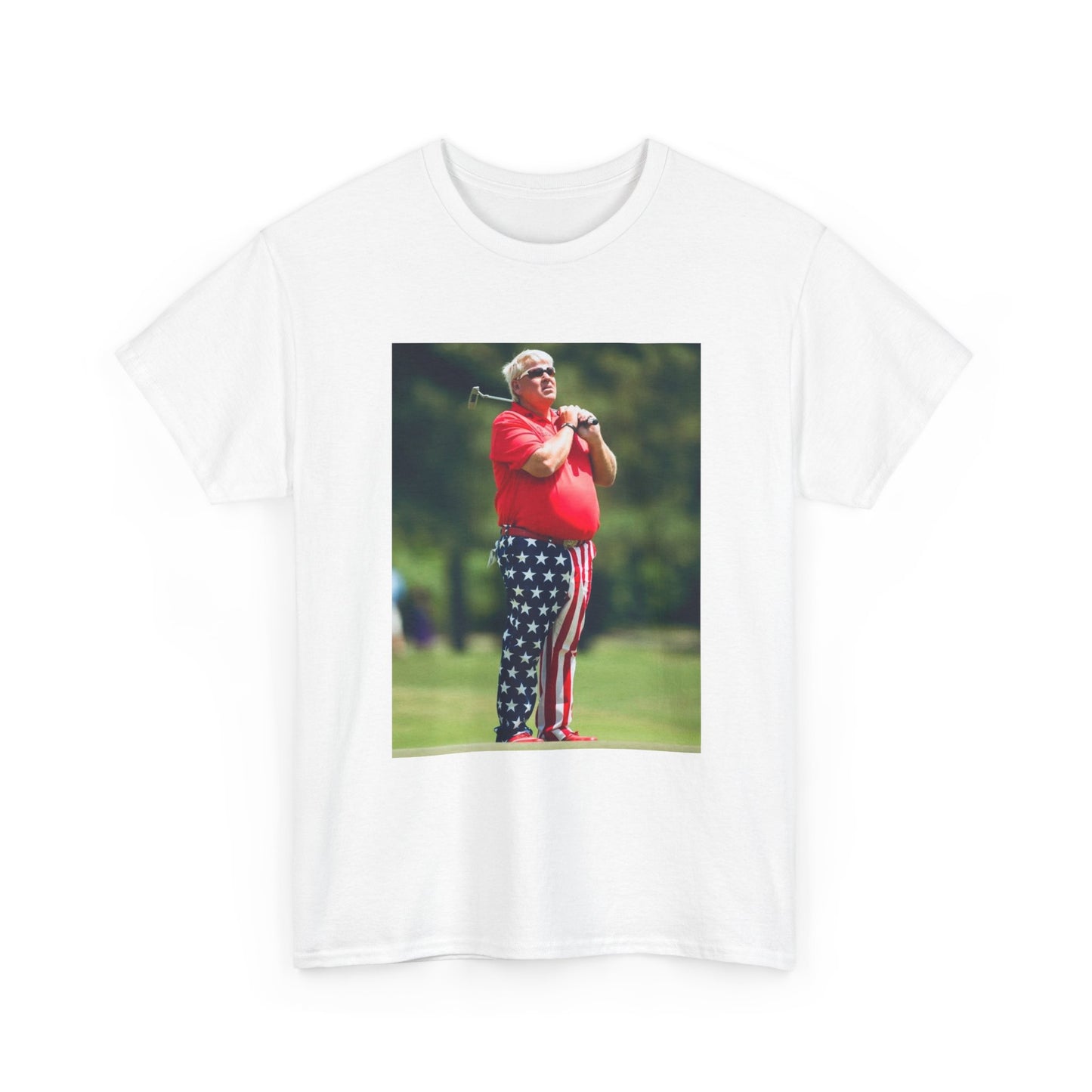 John Daly Tshirt Golf American Flag Masters Tiger woods Unisex Heavy Cotton Tee
