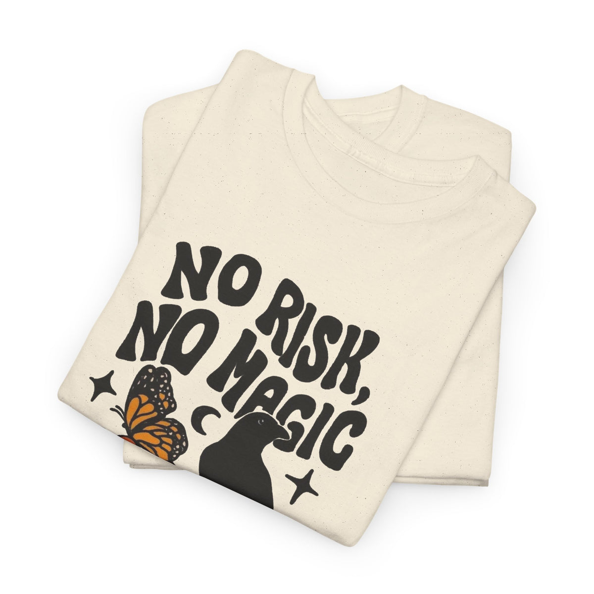 No Risk No Magic Graphic T Shirt Men's Heavy Cotton Tee