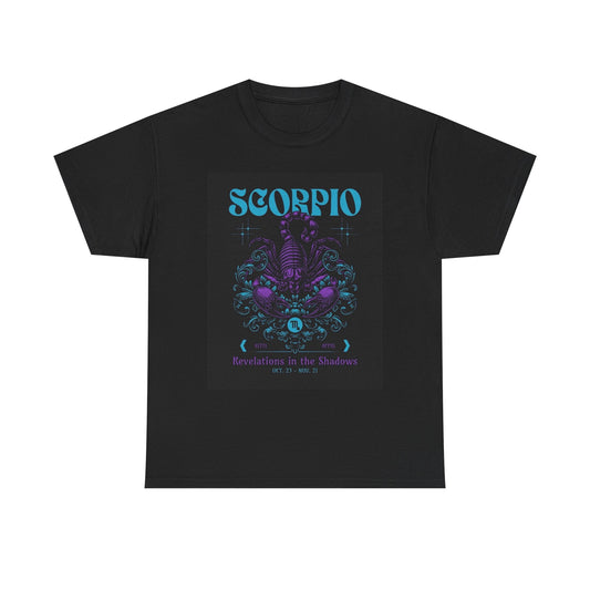 Scorpio Zodiac Astrology Sign Graphic T Shirt Unisex Heavy Cotton Tee