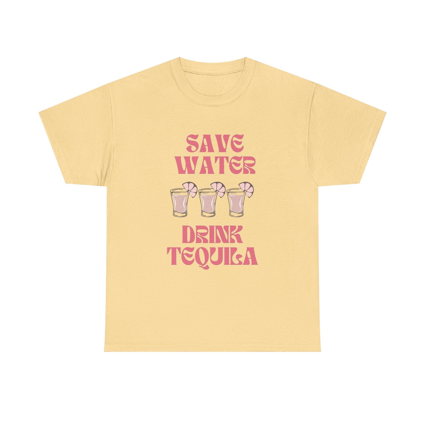 Save Water Drink Tequila Funny Graphic T Shirt NEW Adult Regular Sizing Tee
