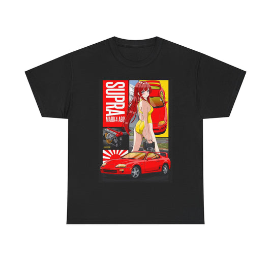 Waifu Anime T-shirt Girl Graphic Cartoon Retro Gaming Unisex Heavy Tee Gamer 50