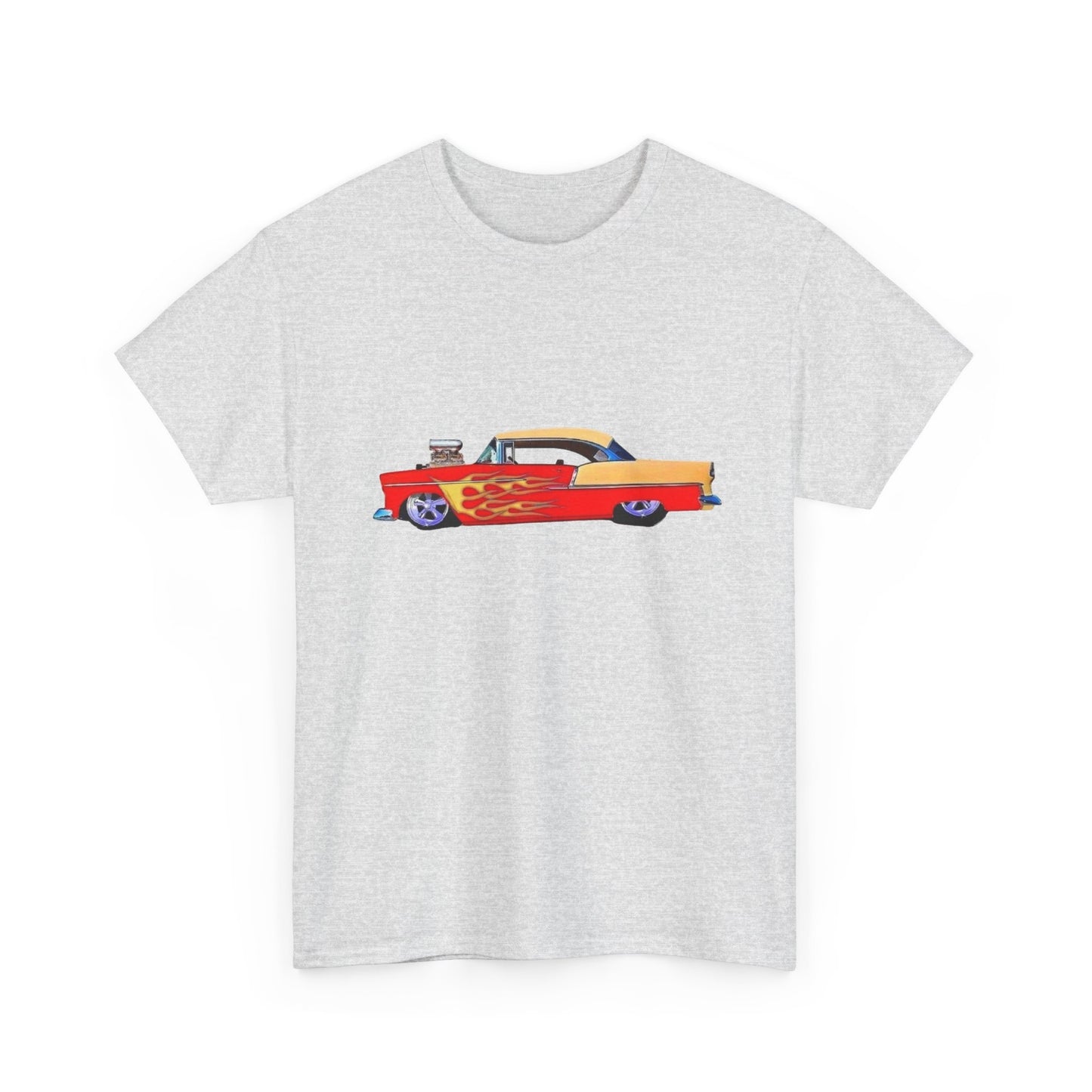 57 Chevy Hotrod Graphic T Shirt Unisex Heavy Cotton Tee NEW