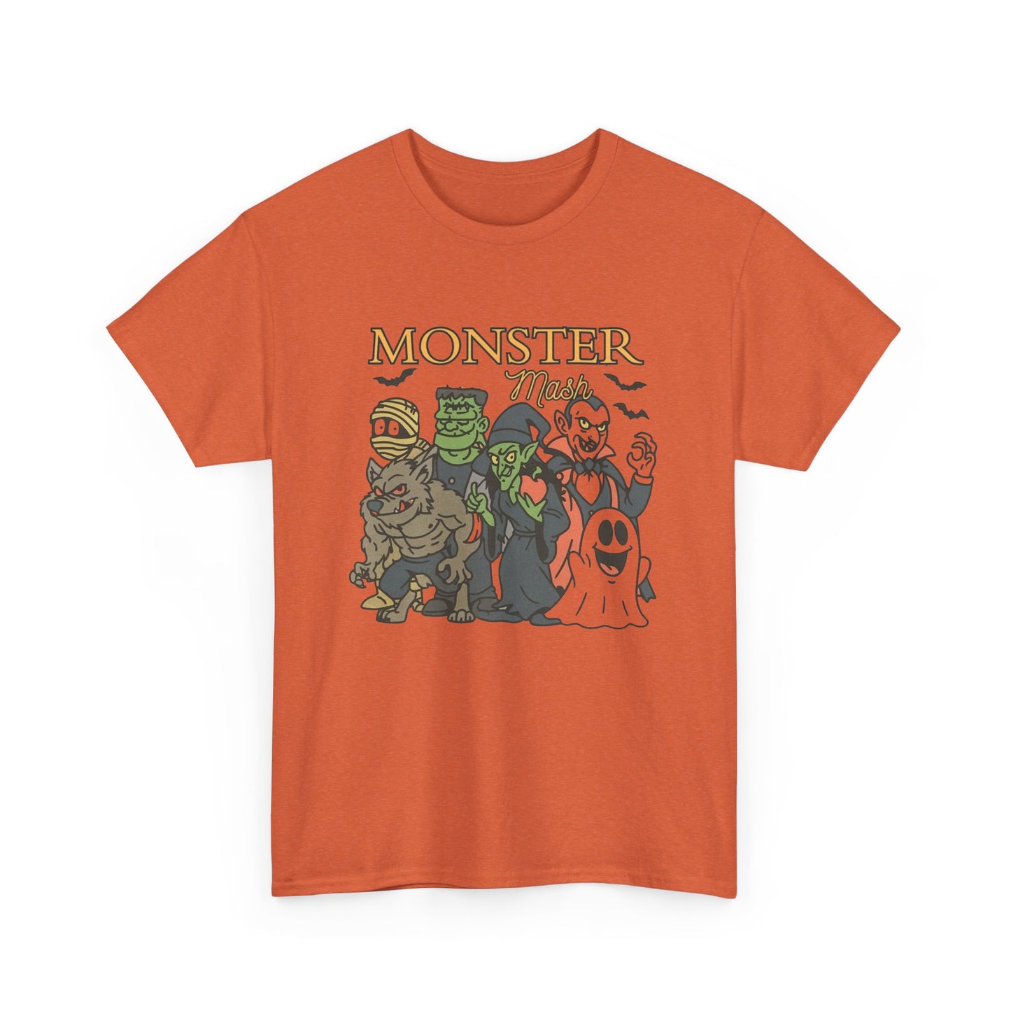Monster Mash Halloween Graphic T Shirt NEW Unisex Heavy Cotton Tee