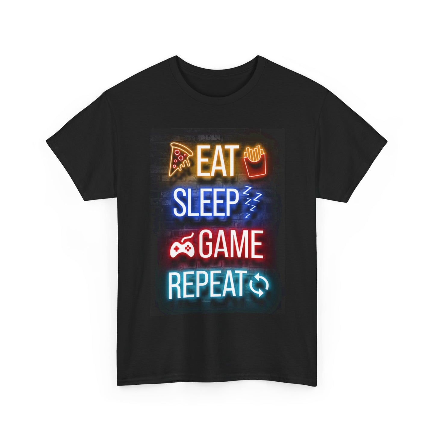 Eat Sleep Game Repeat Tshirt Gaming Retro Call of Duty Gamer Unisex Heavy Cotton