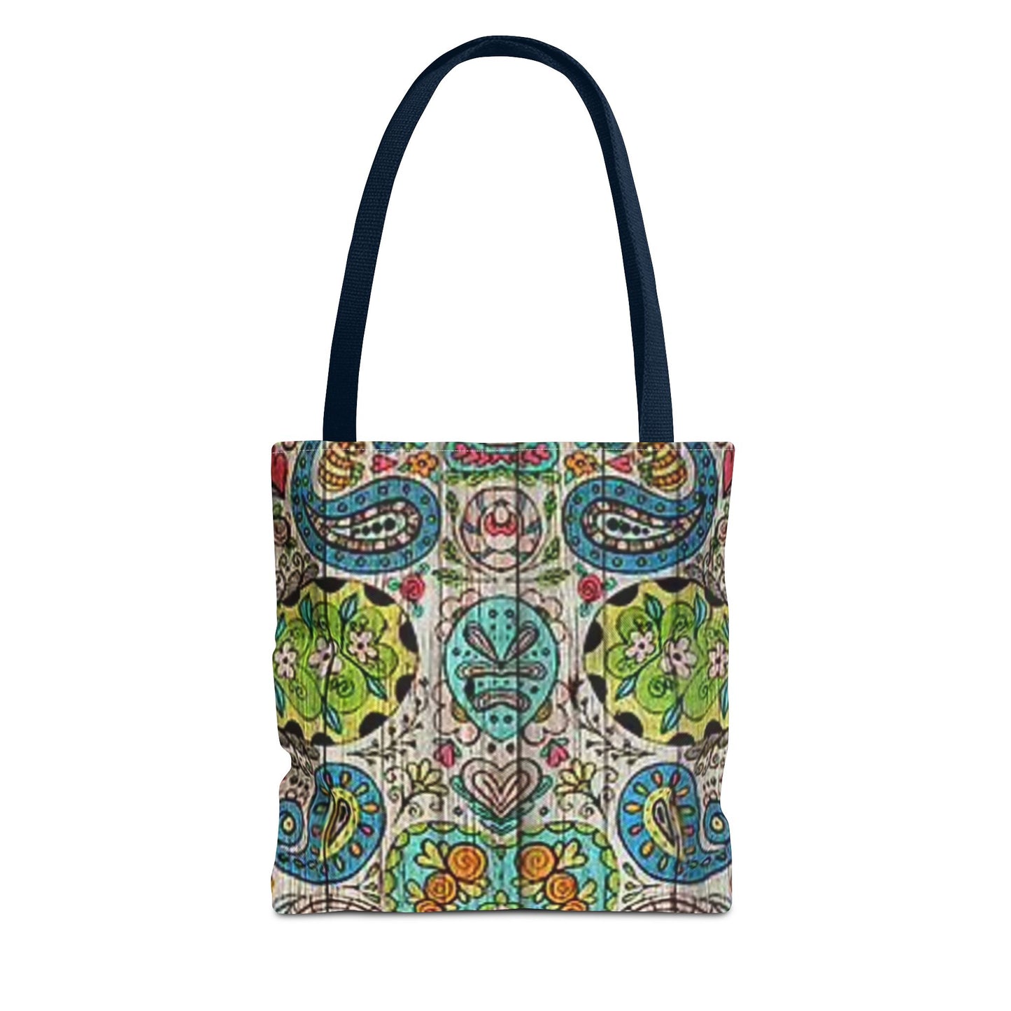 Multi Paisley Green Blue Tan Color BRAND NEW MODERN Tote Bag (AOP)