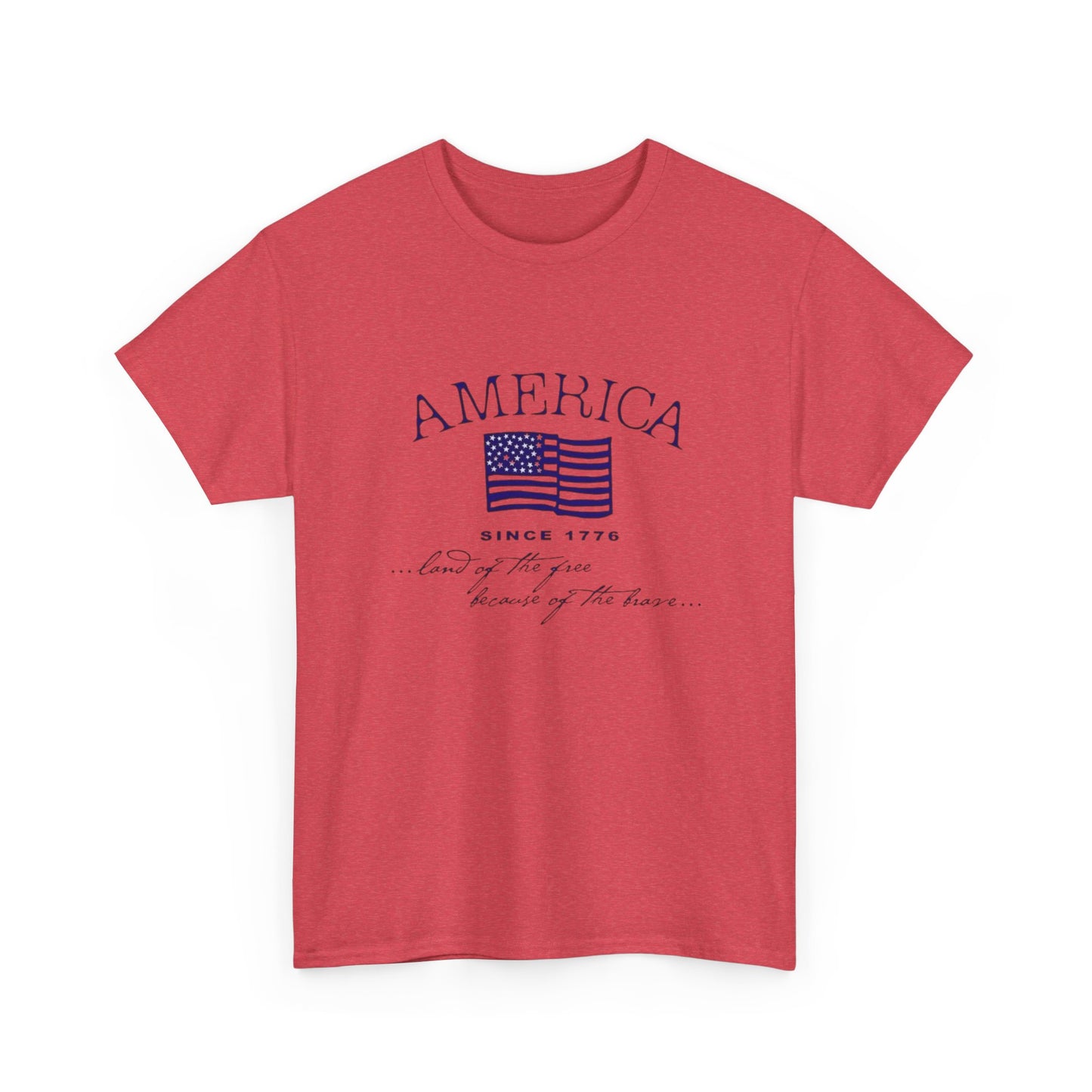 America Land Of The Free Graphic T Shirt ADULT NEW