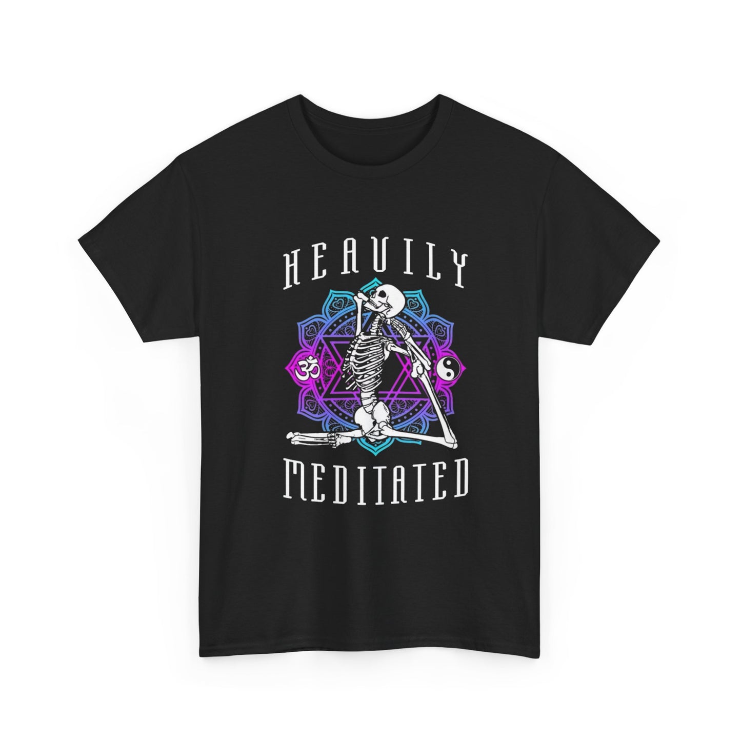 Meditation Funny Yoga Graphic T Shirt Unisex Heavy Cotton Tee