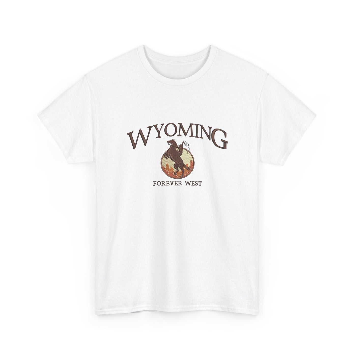Wyoming Forever West Graphic T Shirt NEW Unisex Heavy Cotton Tee