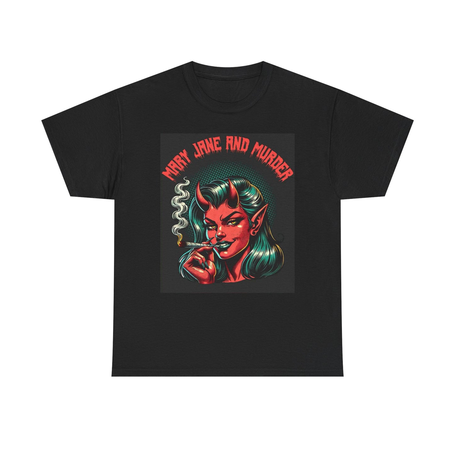 Mary Jane And Murder Graphic T Shirt Vintage Funny Retro Unisex Heavy Cotton Tee