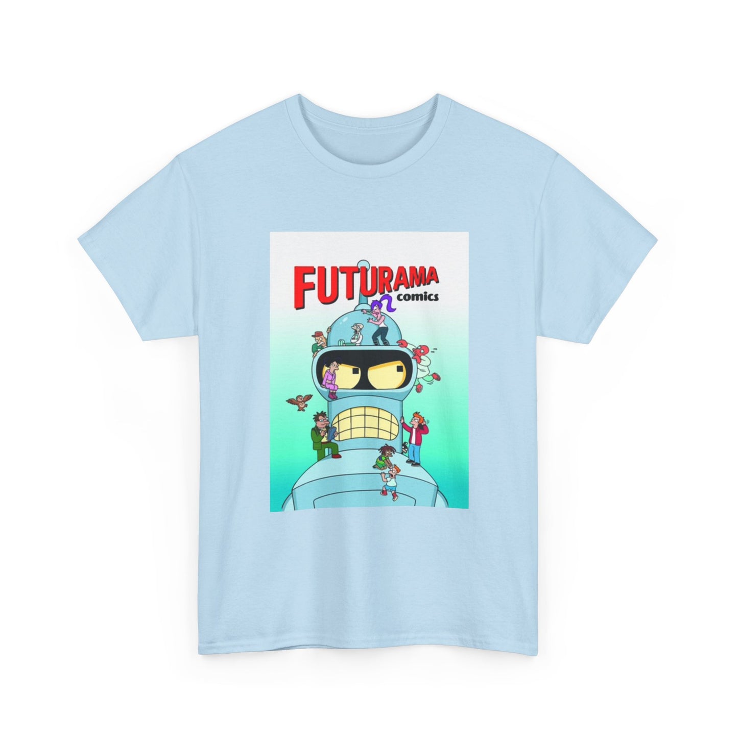 Futurama Shirt Bender Tv Series Graphic Funny Cartoon Unisex Heavy Cotton Tee